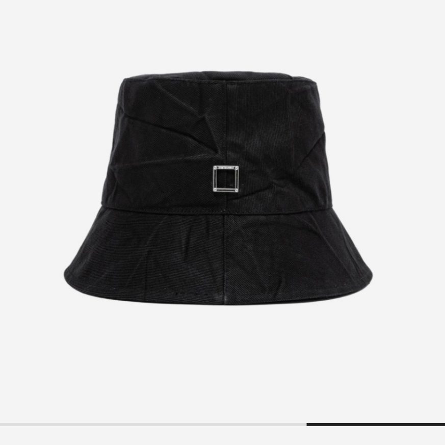 Wooyoungmi Crinkle Denim Bucket Hat Black - 23FW 착용 스타일