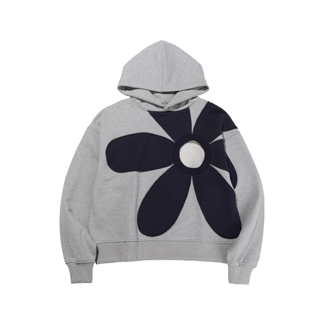 스튜디오위어드 플라워 후디 그레이 & 네이비(STUDIO WEIRD Flower Hoodie Gray & Navy) - 1