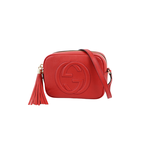 Gucci Soho Tassle Leather Disco Bag Red