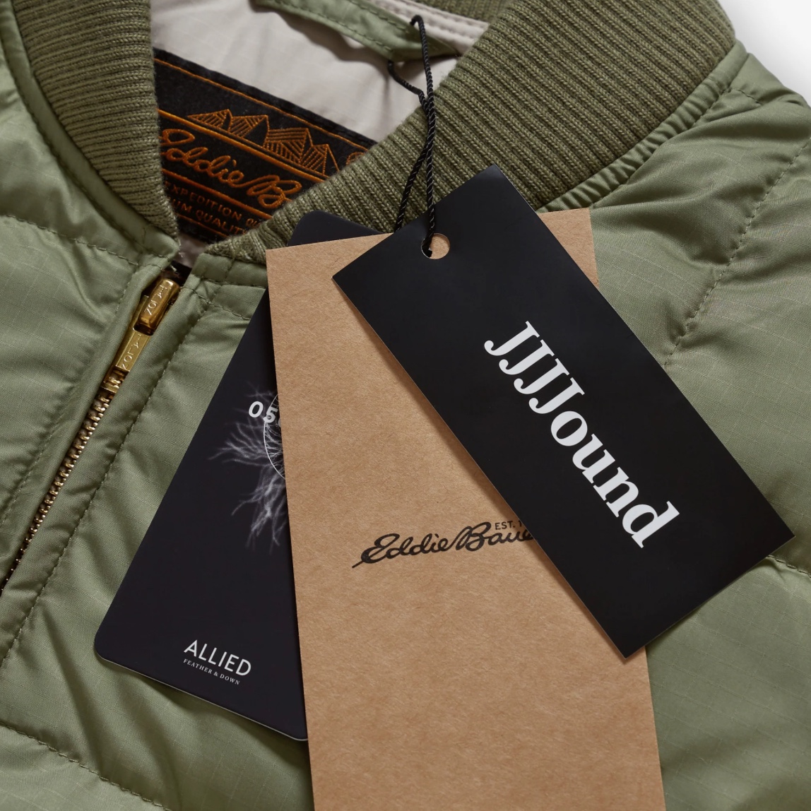 JJJJound x Eddie Bauer Canadian Vest Light Sage 착용 스타일 - 6