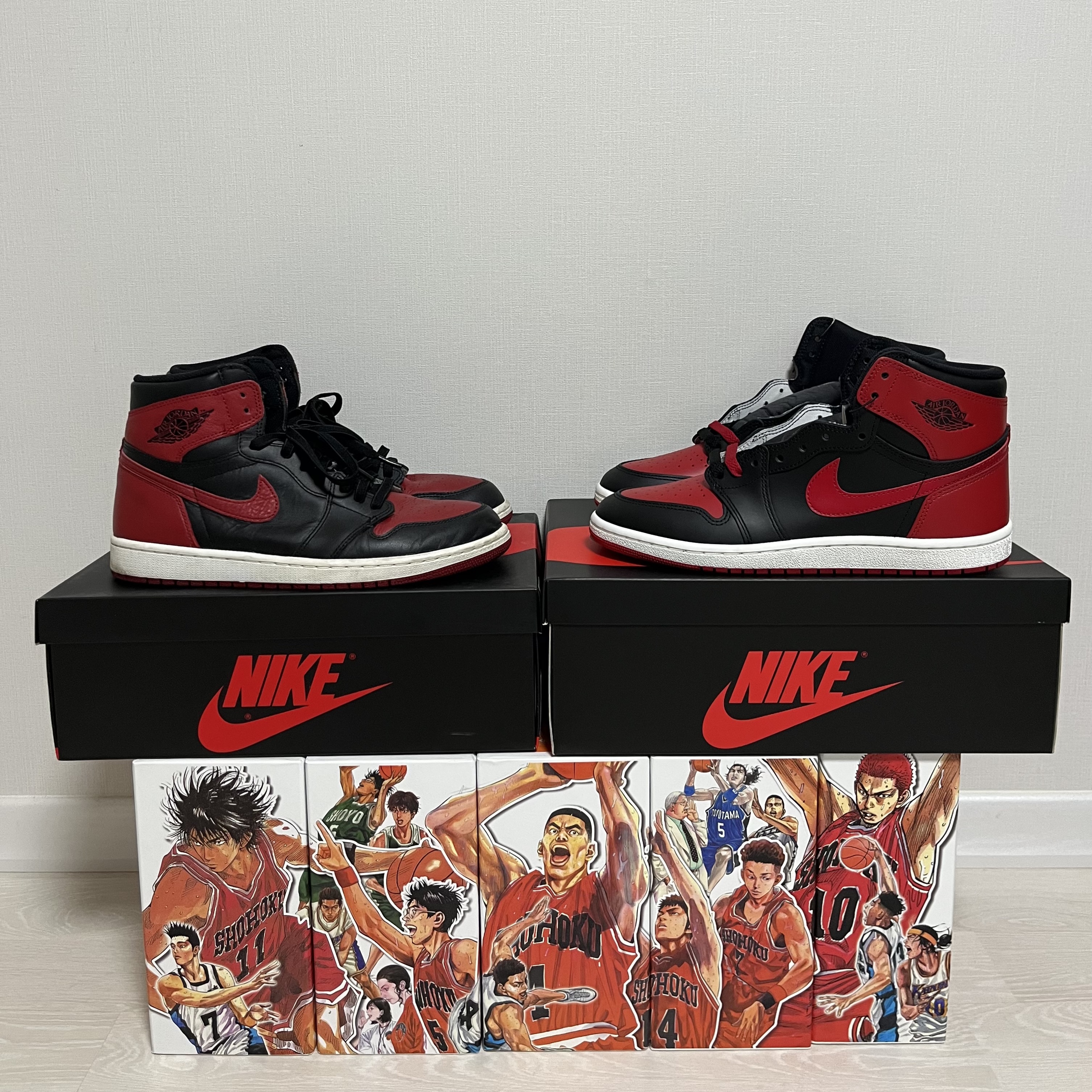 Jordan 1 High 85 Bred, Jordan 1 Retro High OG Bred Banned 2016 착용 스타일 - 1