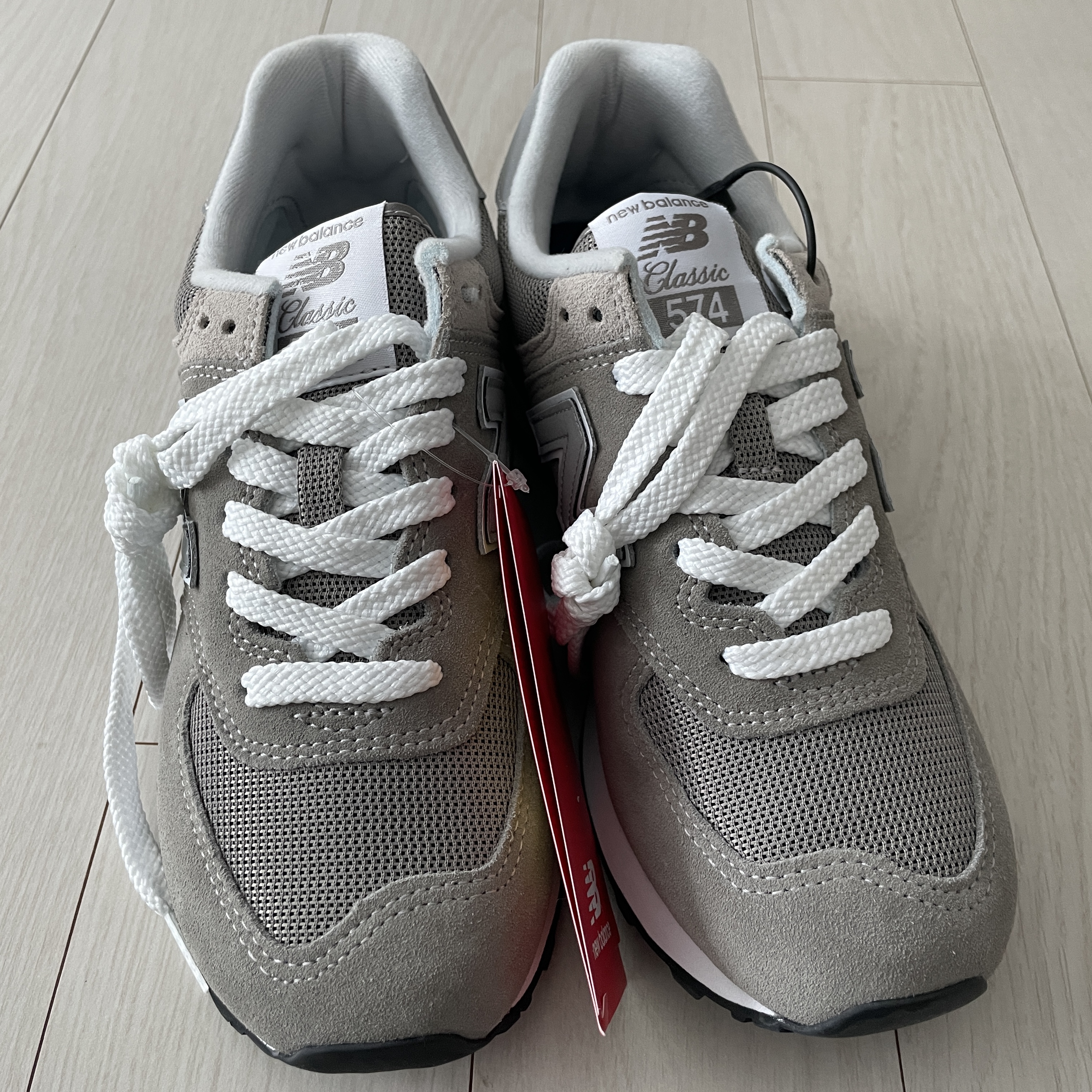 (W) New Balance 574 Worn By Anyone Grey - B Standard 착용 스타일 - 2