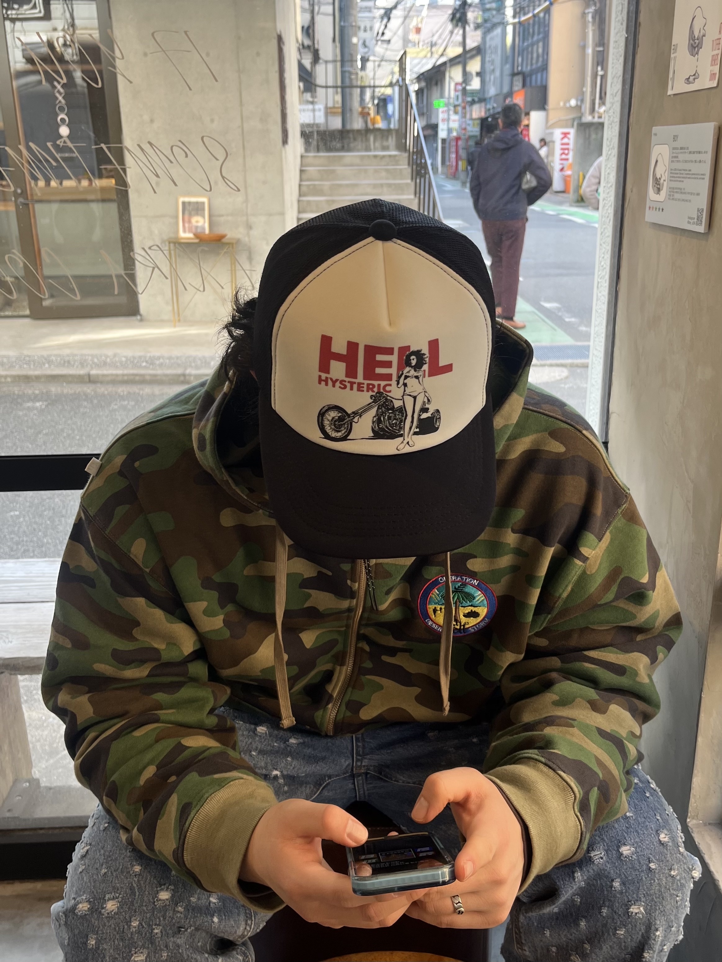 Palace P2B Reverso Fur Trooper Black - 24FW, Hysteric Glamour Hell Hysteric Mesh Cap Black 착용 스타일 - 3