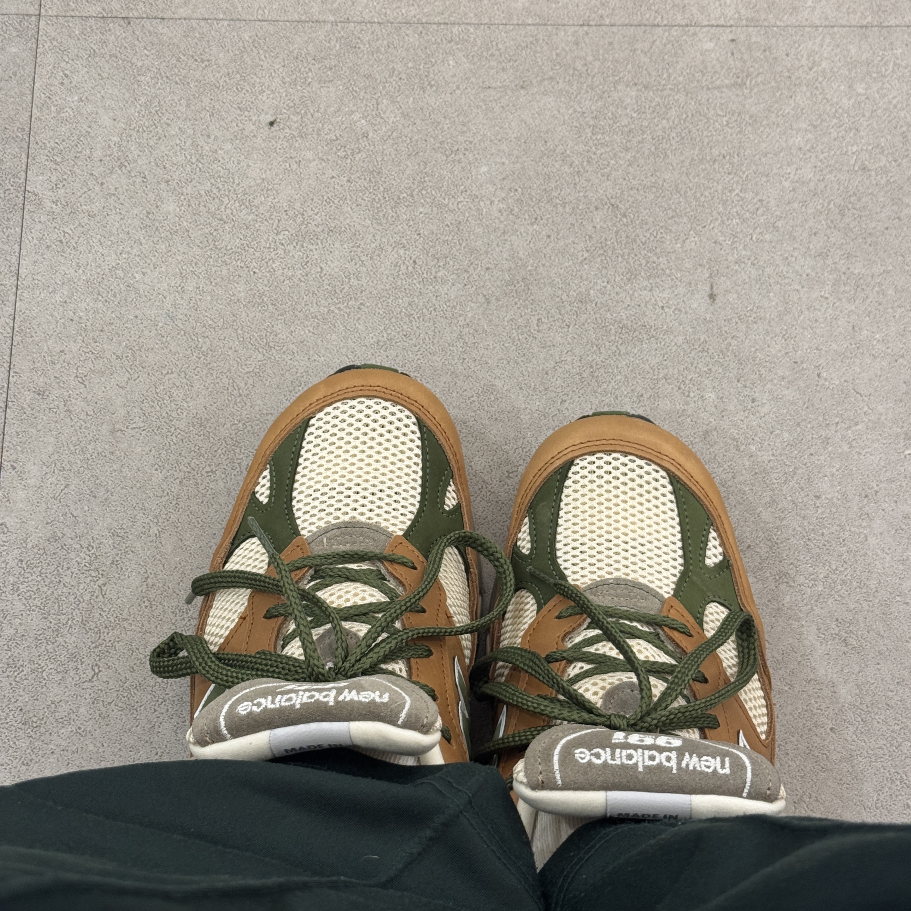 New Balance x Aime Leon Dore 991 Made in UK Tan 착용 스타일 - 2