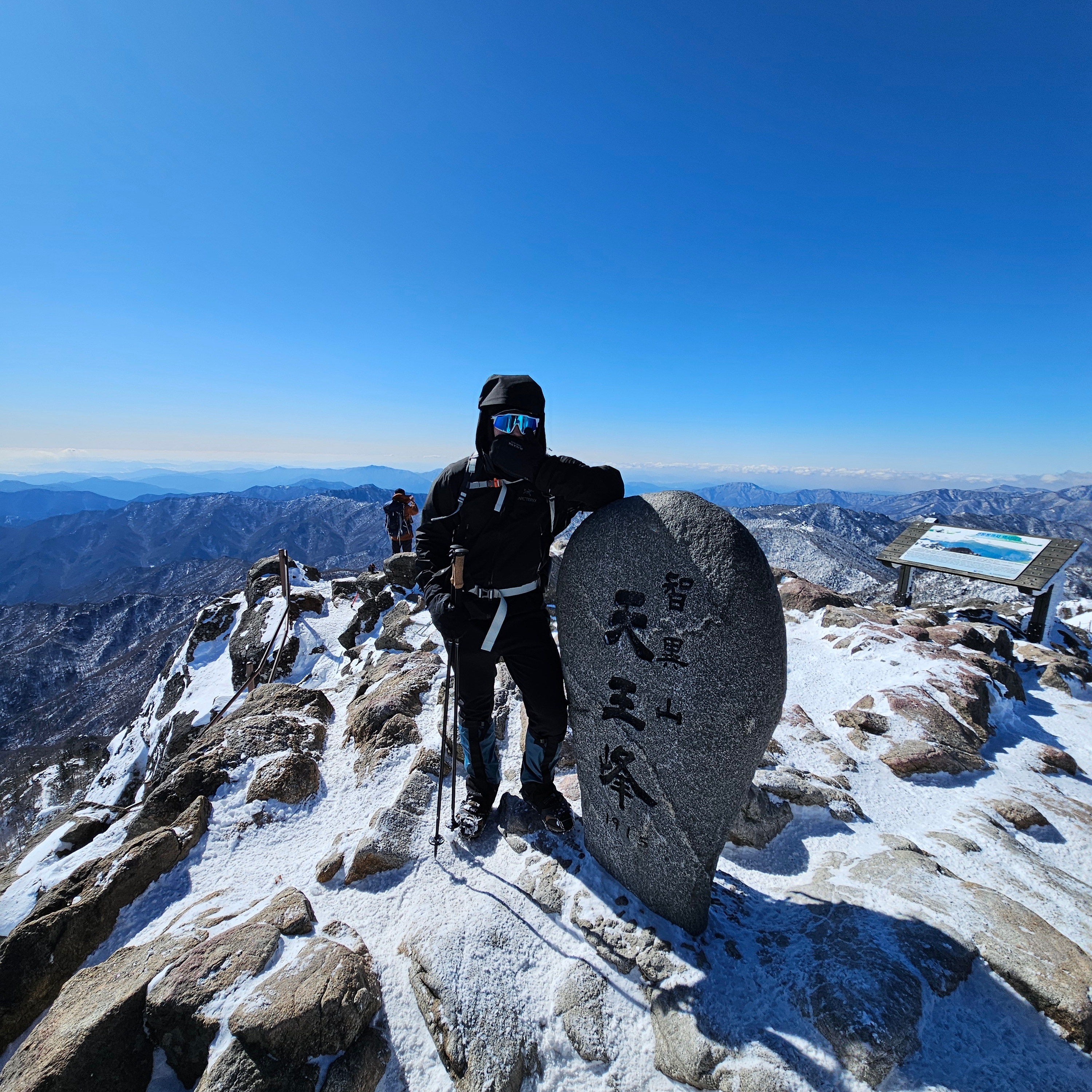 Arc'teryx Beta AR Jacket Black, The North Face Gore-Tex Earmuff Cap Black 착용 스타일 - 3