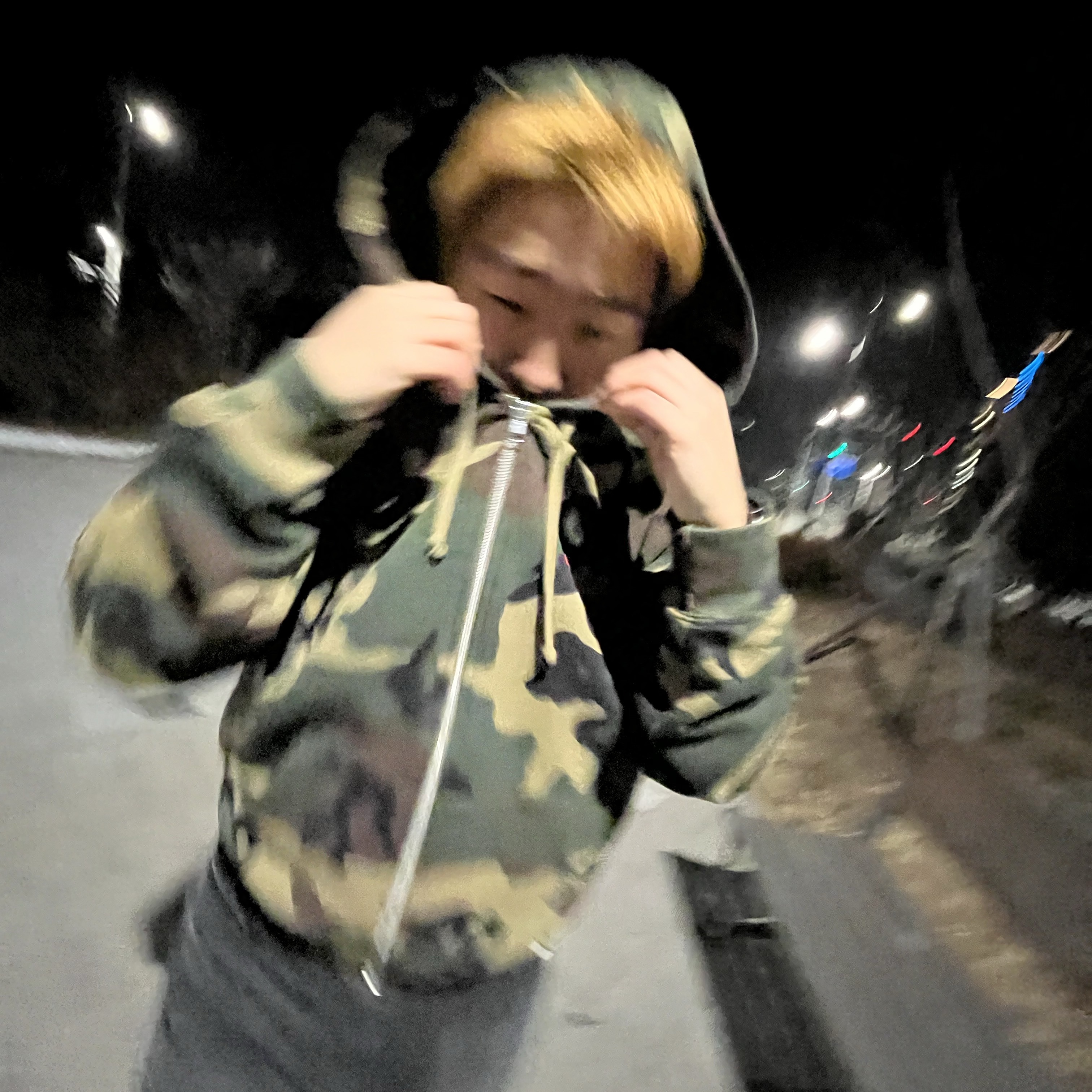 Supreme Small Box Zip Up Hooded Sweatshirt Woodland Camo - 24FW 착용 스타일 - 3