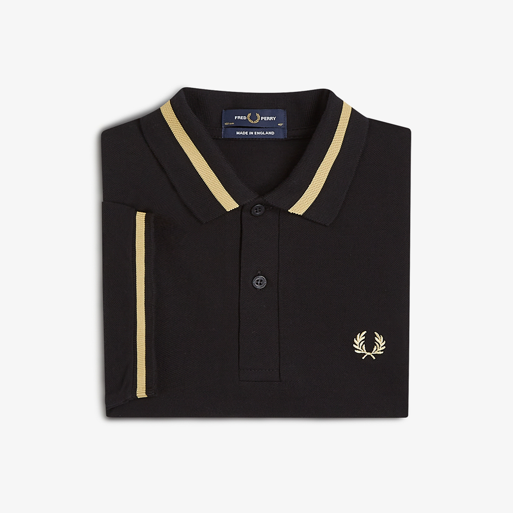 프레드페리 M2 싱글 팁 프레드페리 셔츠 블랙/샴페인