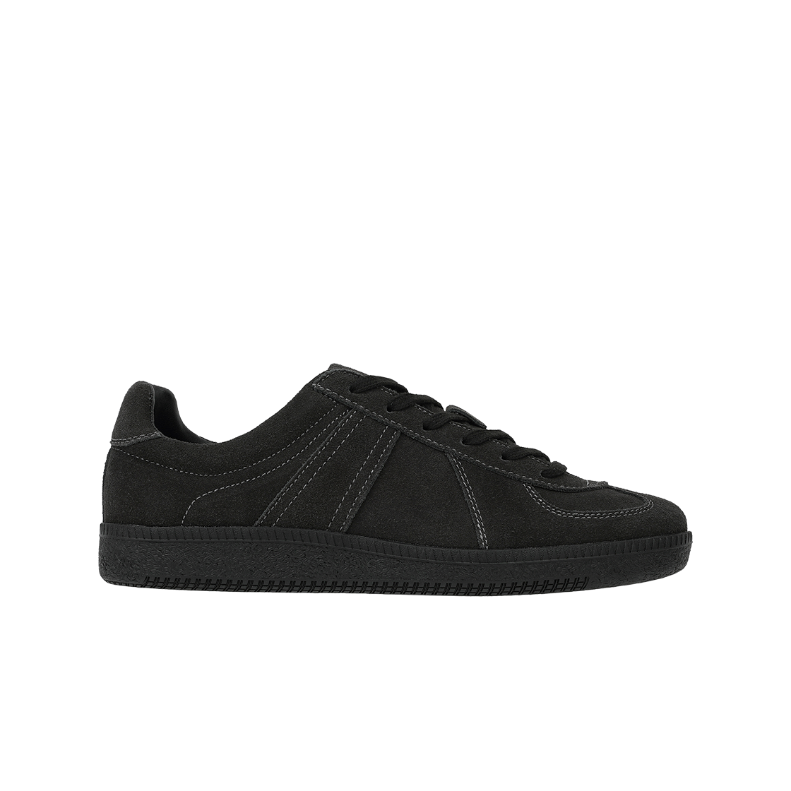 - Shoopen Leather V2 Suede German Army Sneakers Charcoal