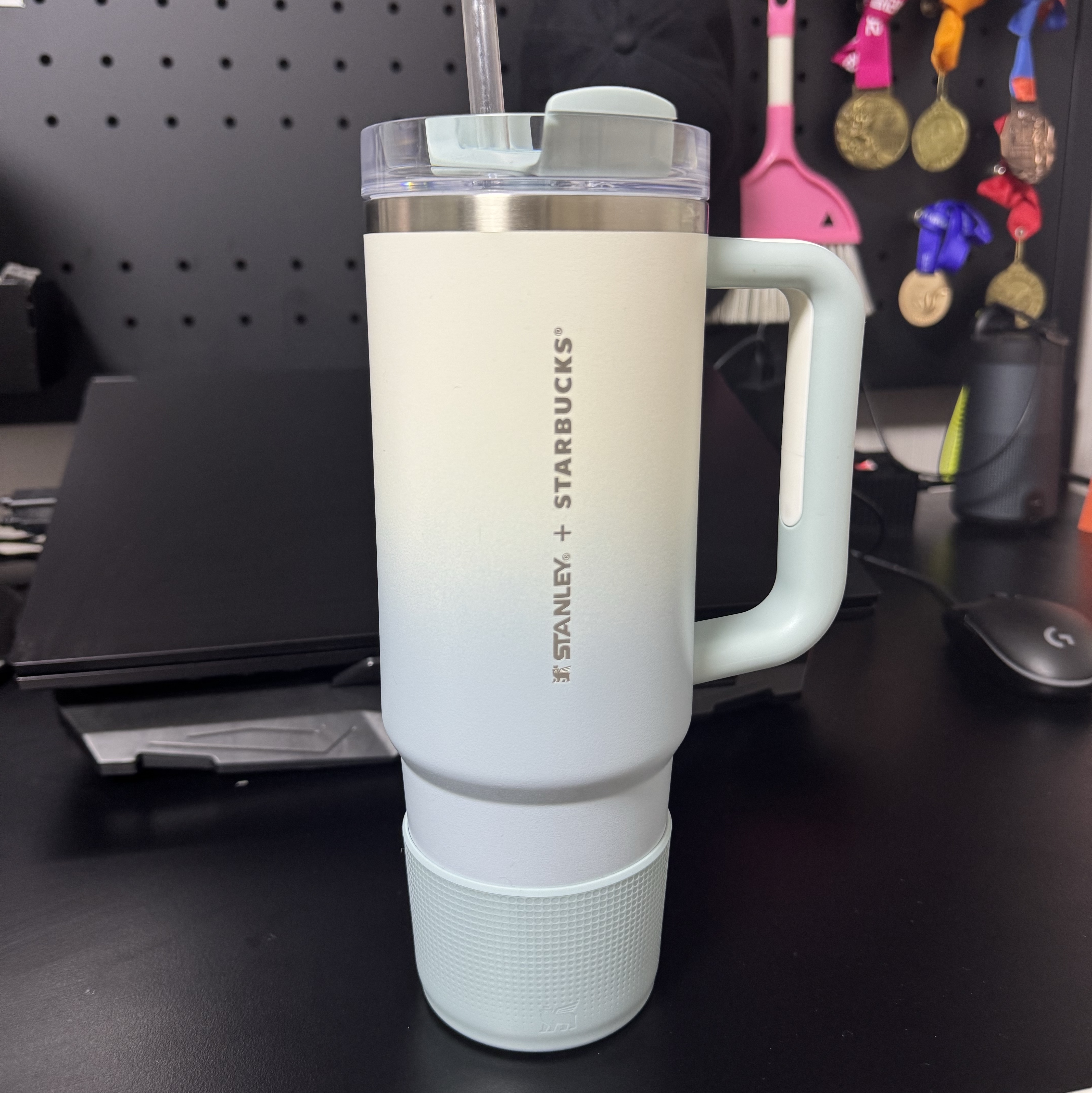 Starbucks SS Holiday Friends Quencher Tumbler 887ml 착용 스타일