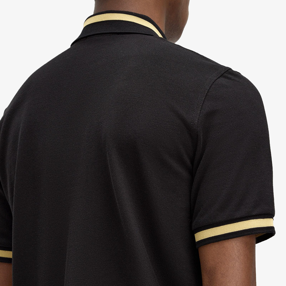 프레드페리 M2 싱글 팁 프레드페리 셔츠 블랙/샴페인(Fred Perry M2 Single Tipped Fred Perry Shirt Black/Champagne) - 6
