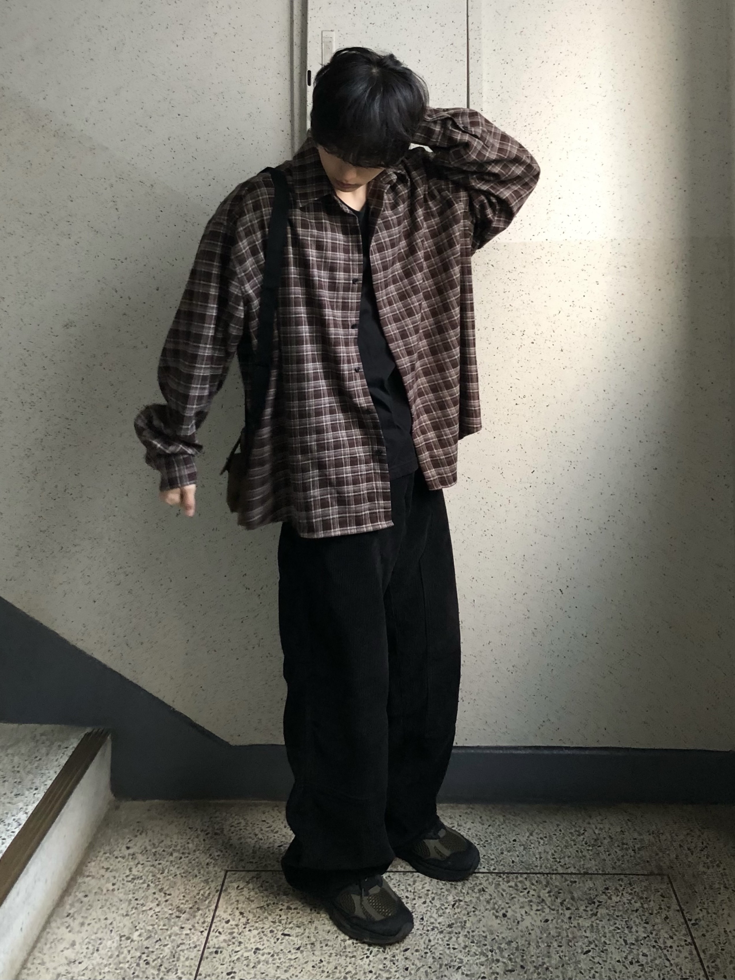 New Balance x Stone Island 991v2 Made in UK Black Olive Night 착용 스타일 - 1