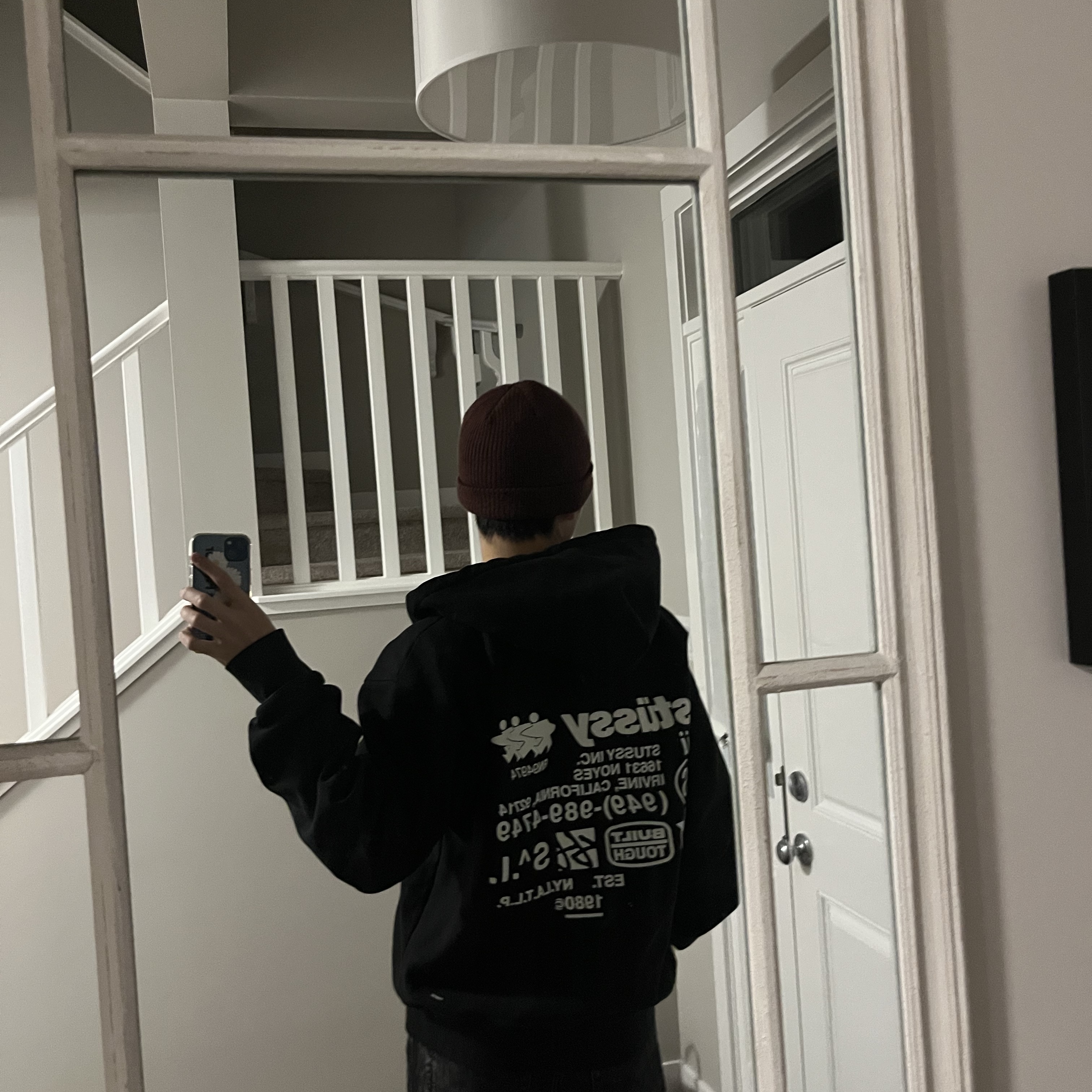 Stussy DNA Zip Hoodie Black 착용 스타일