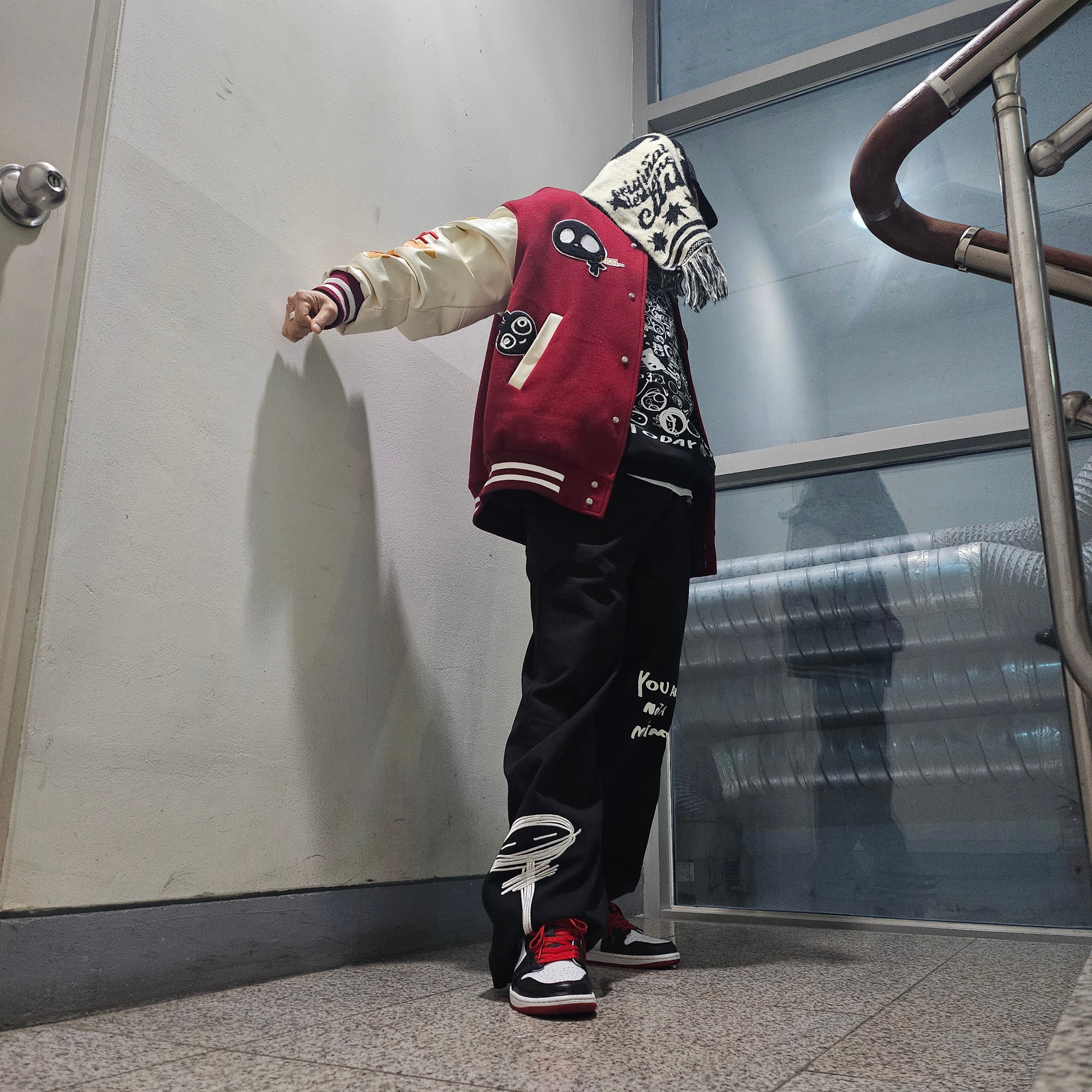Jordan 1 Retro Low OG Black Toe, Gucci Ghost Ring Silver 9mm 착용 스타일 - 2