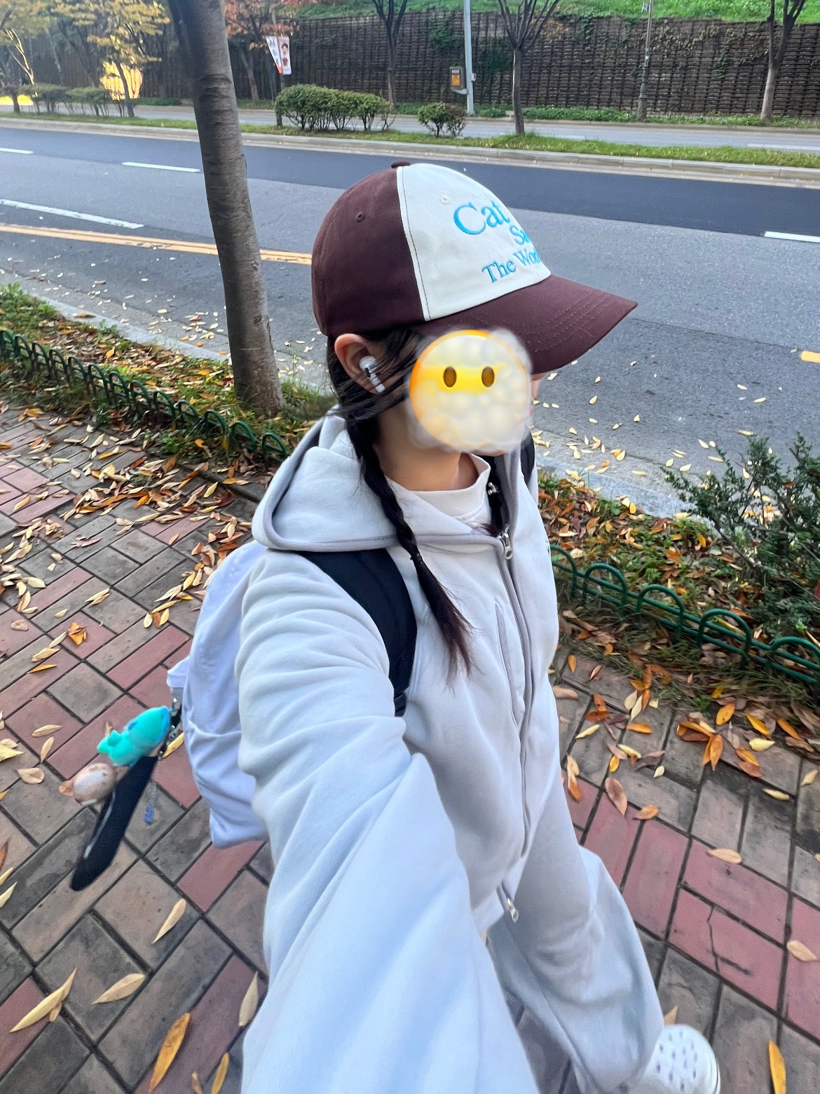Sansan Gear Hoodie Zip-Up Grey - 24SS 착용 스타일