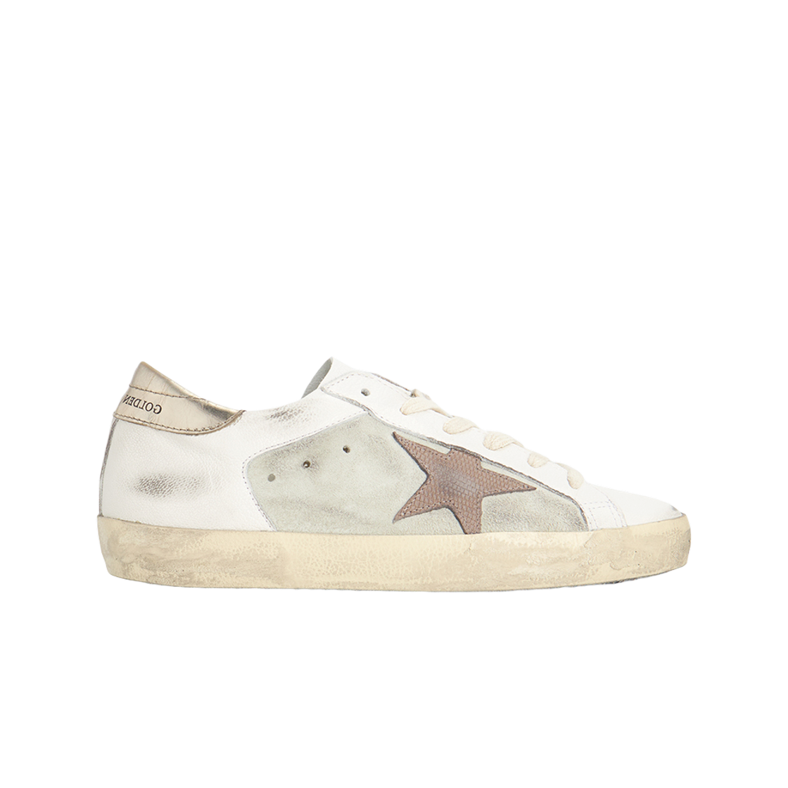 GWF00103-F006828-12174 (W) Golden Goose Superstar Sneakers White Light Brown