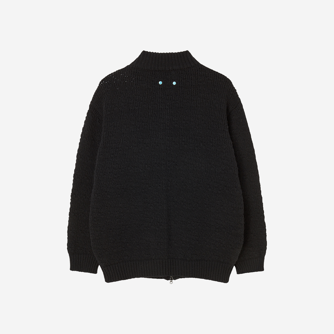 엔 아카이브 크리즈 가먼트 울 블렌디드 집업 점퍼 블랙(N ARCHIVE Crease Garment Wool Blended Zip-Up Jumper Black) - 3