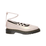 Dr. Martens Elphie 2 Laceup Powder Pink Gold Shift Leather Ballet Flats Pink