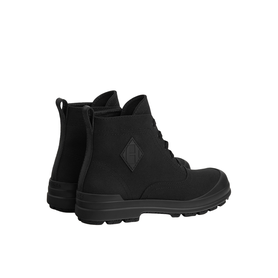 (W) 에르메스 쿨러 앵클 부츠 코튼 캔버스 & 누아((W) Hermes Kooler Ankle Boot Cotton Canvas & Noir) - 3