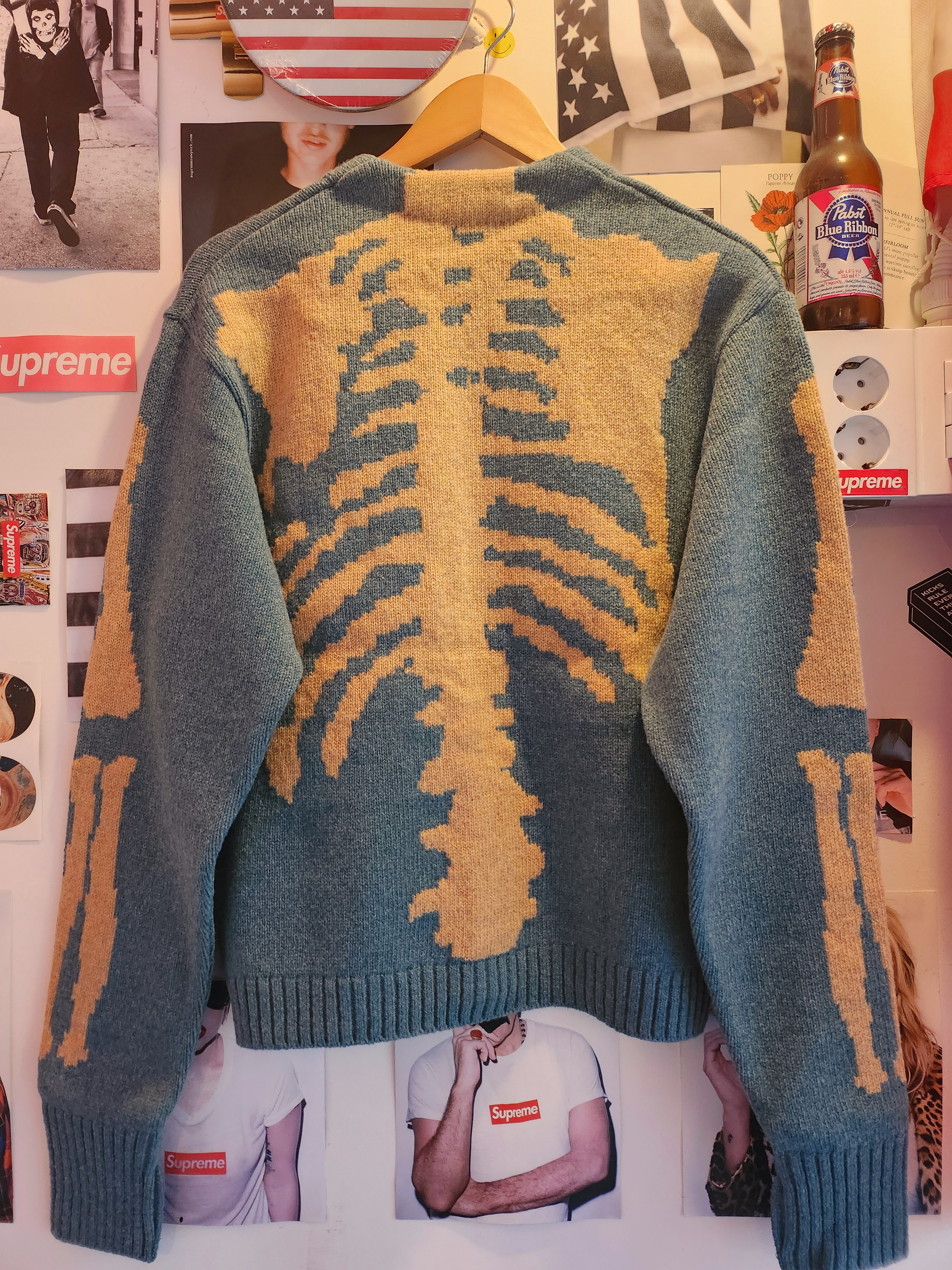 Kapital 5G Wool Bone Short Cardigan Saxophone 착용 스타일