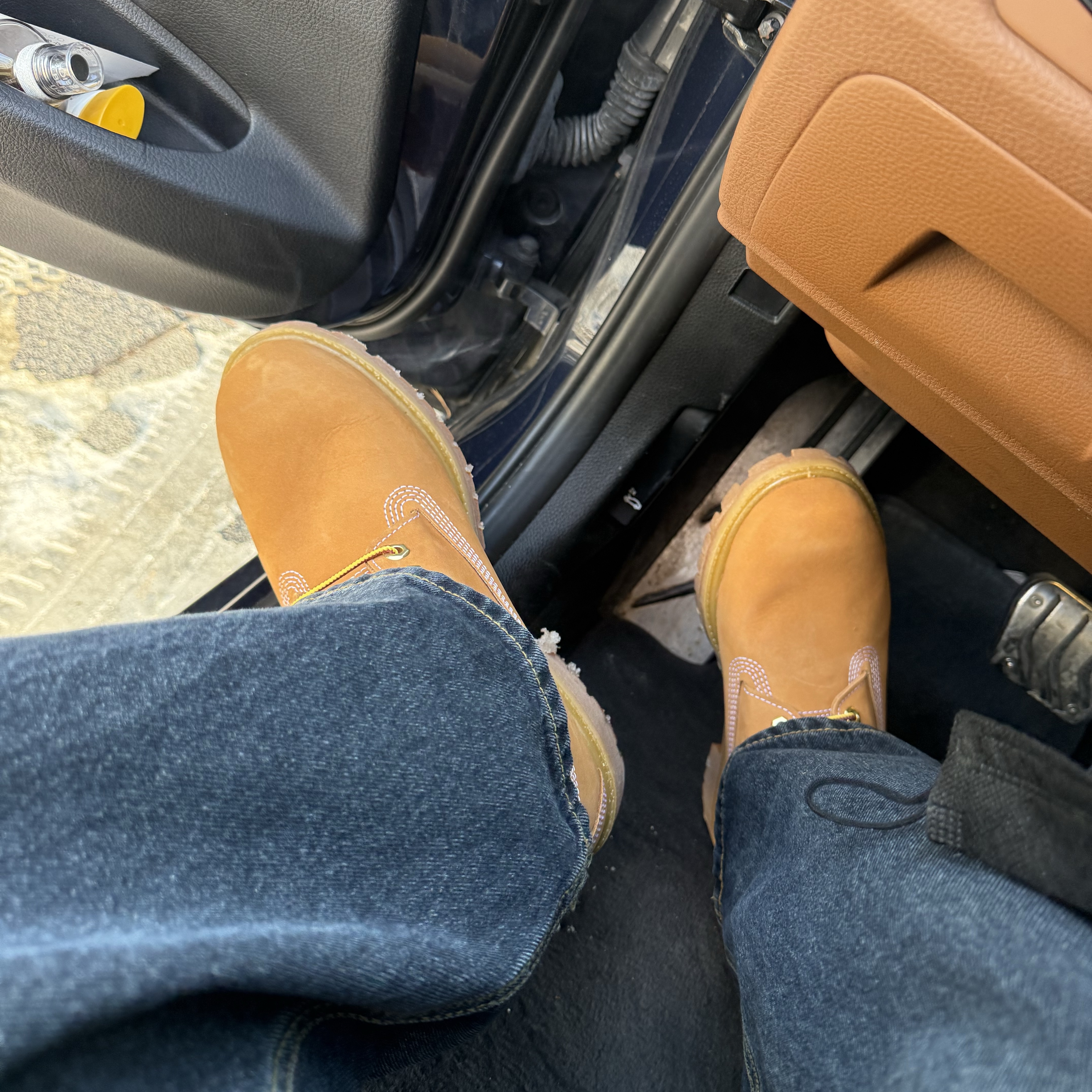 Timberland Premium 6 inch Waterproof Boot Wheat Nubuck - Medium 착용 스타일 - 4