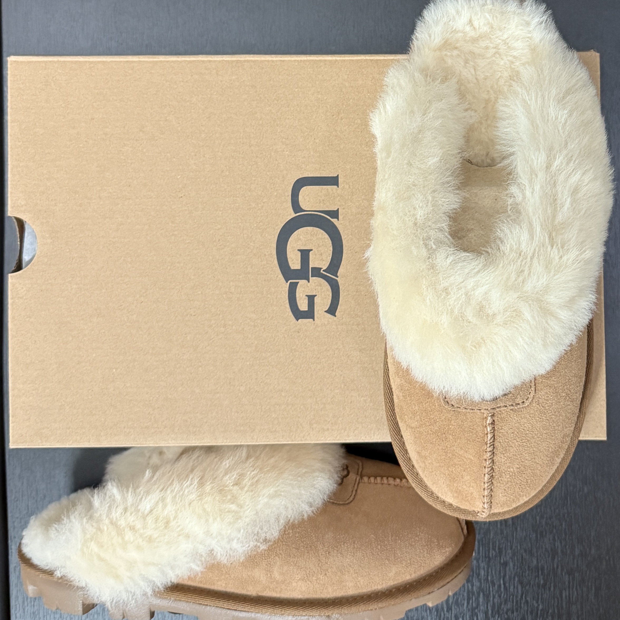 (W) UGG Coquette Slipper Chestnut 착용 스타일