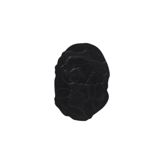 BAPE Embossed Leather Card Case Black