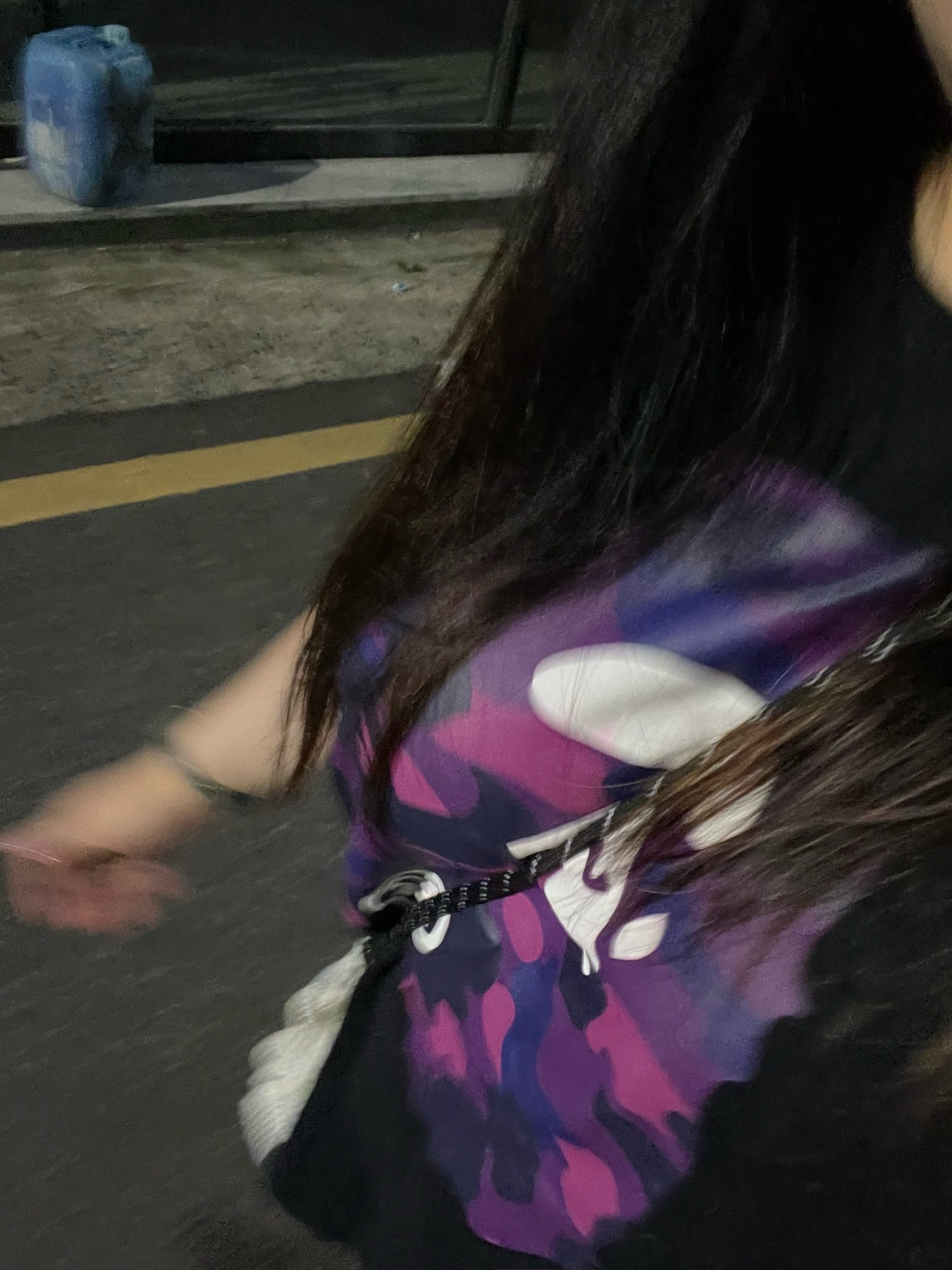 BAPE Color Camo Big Ape Head T-Shirt Black Purple 착용 스타일