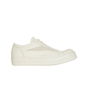 Rick Owens Vintage Sneakers in Full Grain Calf Leather and Velour Suede Milk