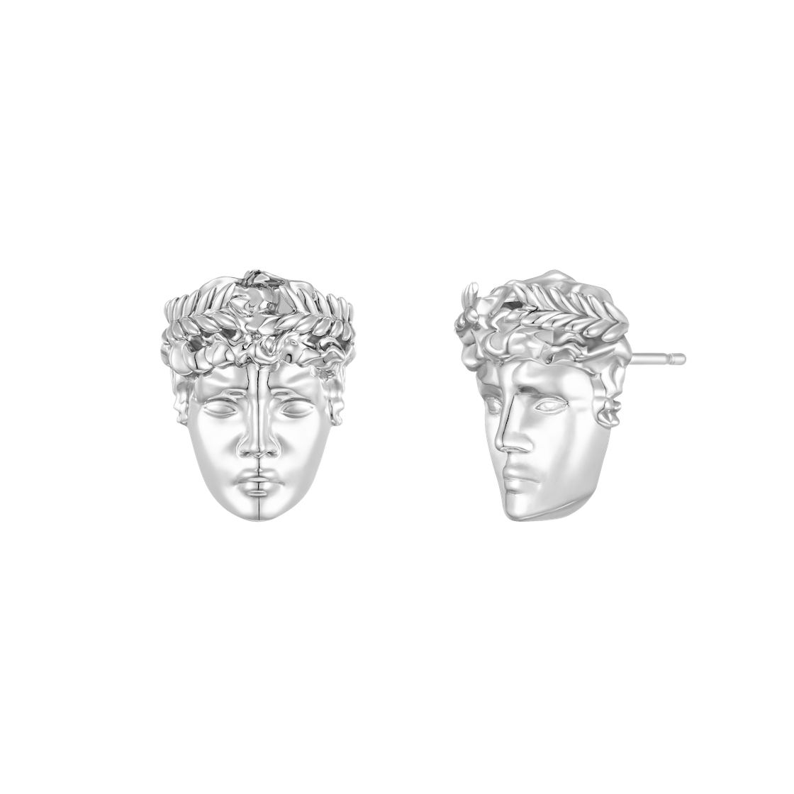 14mm David Piece Silver Earring 2pcs DAVID AVLN 14mm David Piece Silver Earring 2pcs