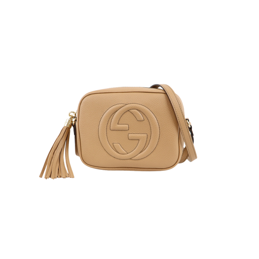 Gucci Soho Tassle Leather Disco Bag Rose Beige