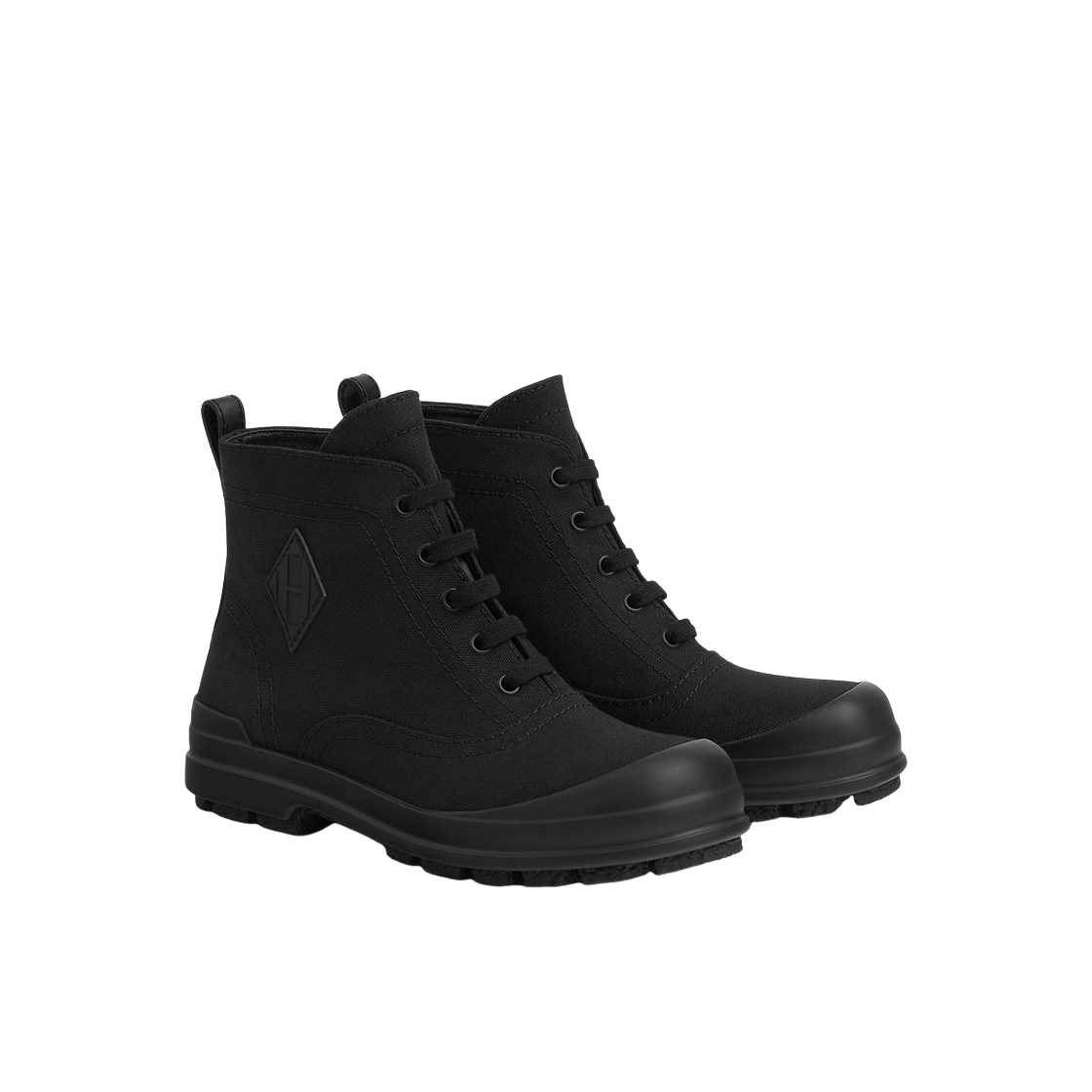 (W) 에르메스 쿨러 앵클 부츠 코튼 캔버스 & 누아((W) Hermes Kooler Ankle Boot Cotton Canvas & Noir) - 2