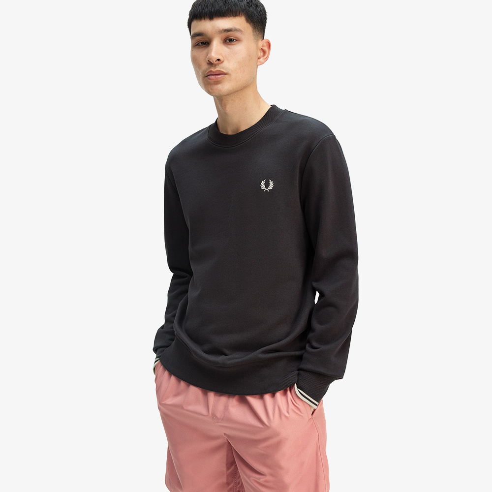 프레드페리 크루넥 스웻셔츠 앵커그레이/오트밀(Fred Perry Crew Neck Sweatshirt Anchor Grey/Oatmeal) - 4