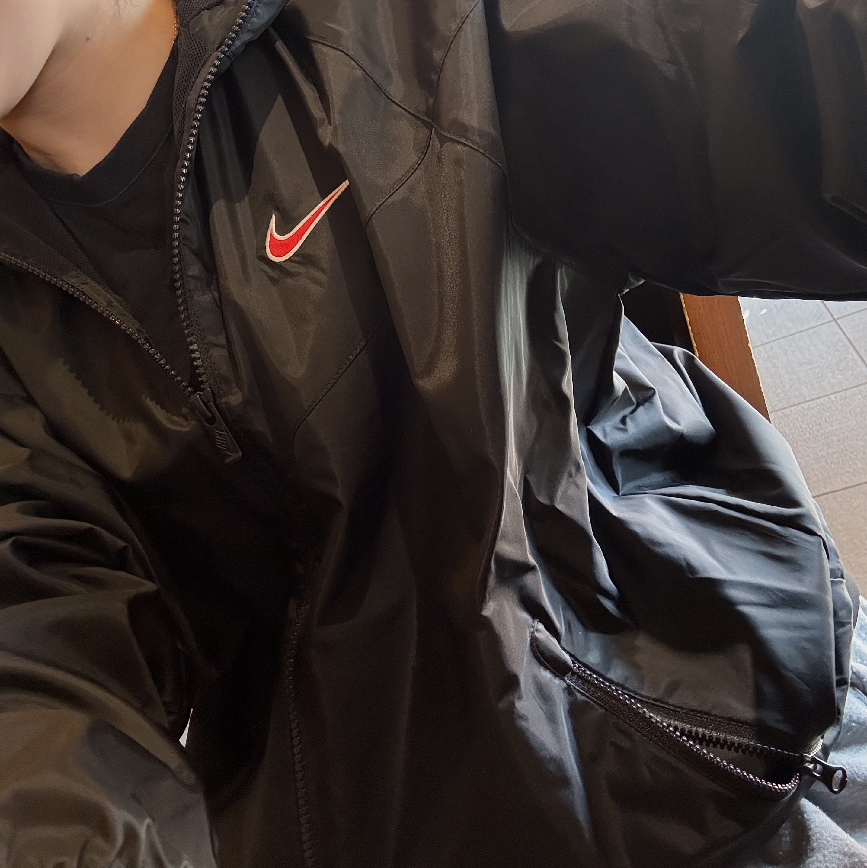 Nike Windrunner Woven Legend Jacket Black - Asia 착용 스타일 - 6