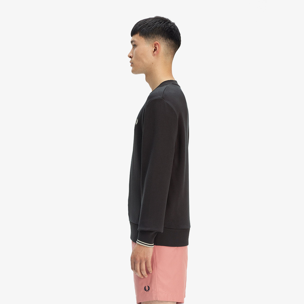 프레드페리 크루넥 스웻셔츠 앵커그레이/오트밀(Fred Perry Crew Neck Sweatshirt Anchor Grey/Oatmeal) - 3