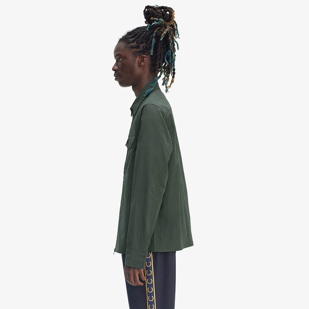 프레드페리 집 스루 오버셔츠 코트그린(Fred Perry Zip Through Overshirt Court Green) - 3