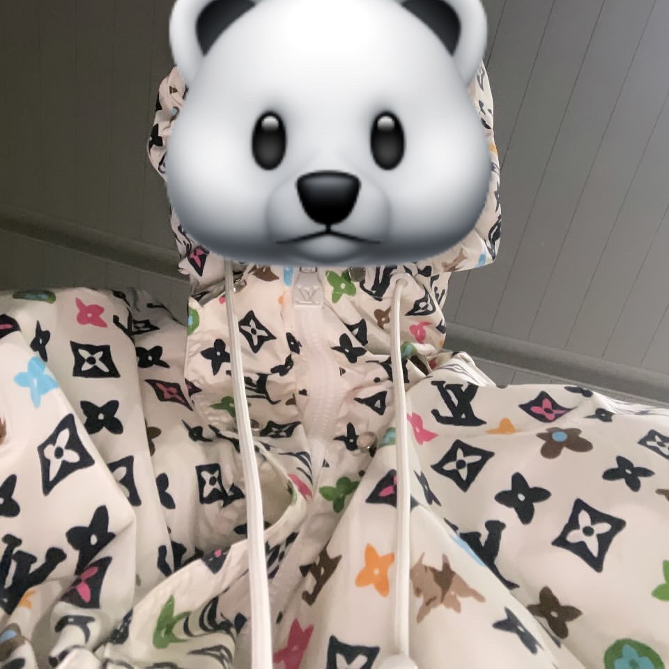 Louis Vuitton Printed Monogram Windbreaker Vanilla 착용 스타일