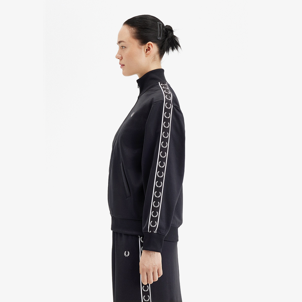 프레드페리 우먼 테잎 트랙 재킷 블랙(Fred Perry Womens Taped Track Jacket Black) - 3