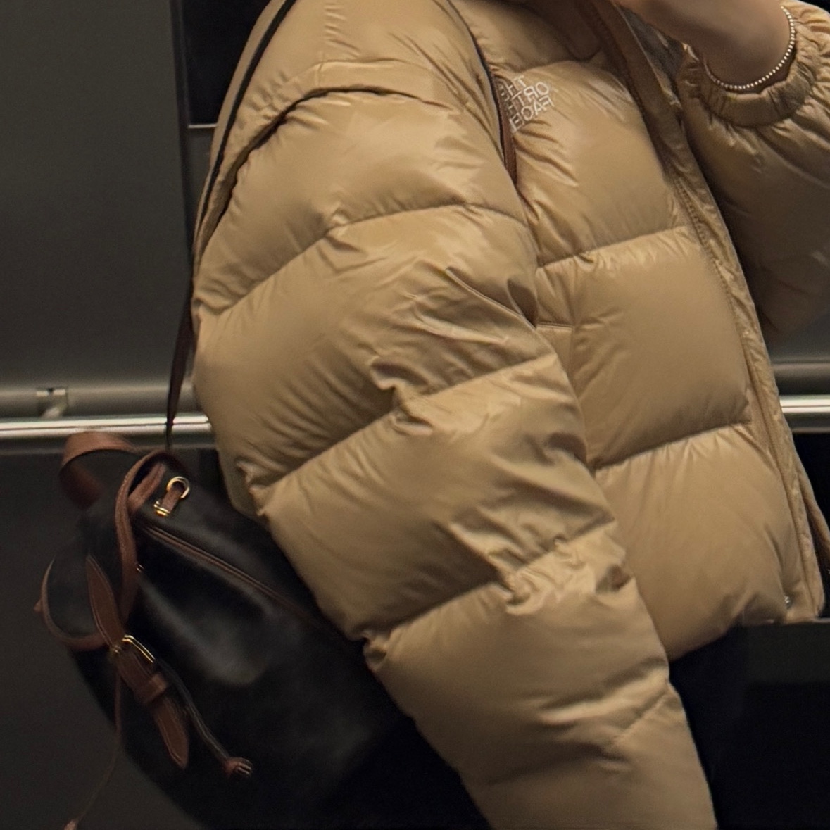 Celine Mini Backpack Folco in Triomphe Canvas and Calfskin Tan 착용 스타일