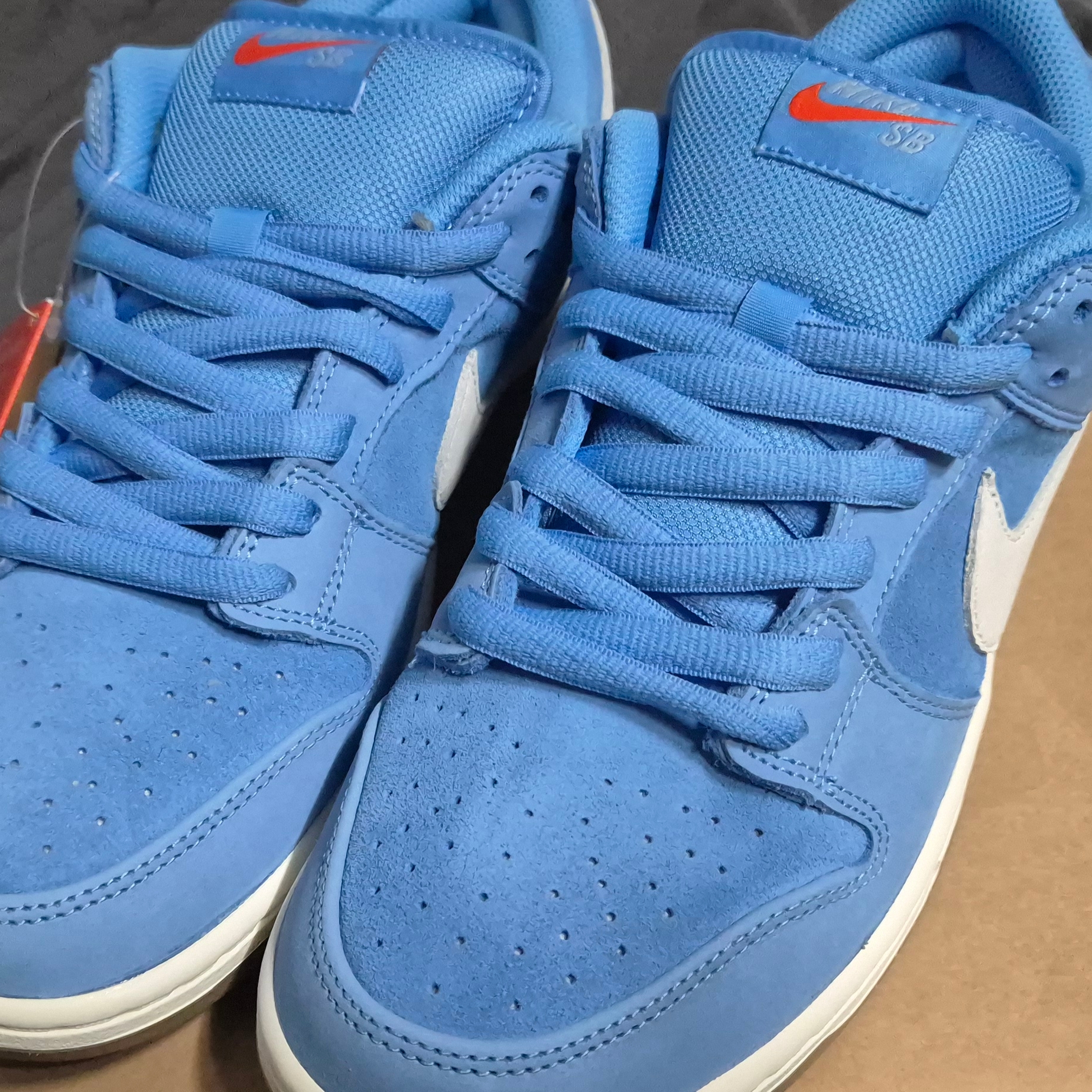 Nike SB Dunk Low Pro University Blue Sail 착용 스타일 - 2