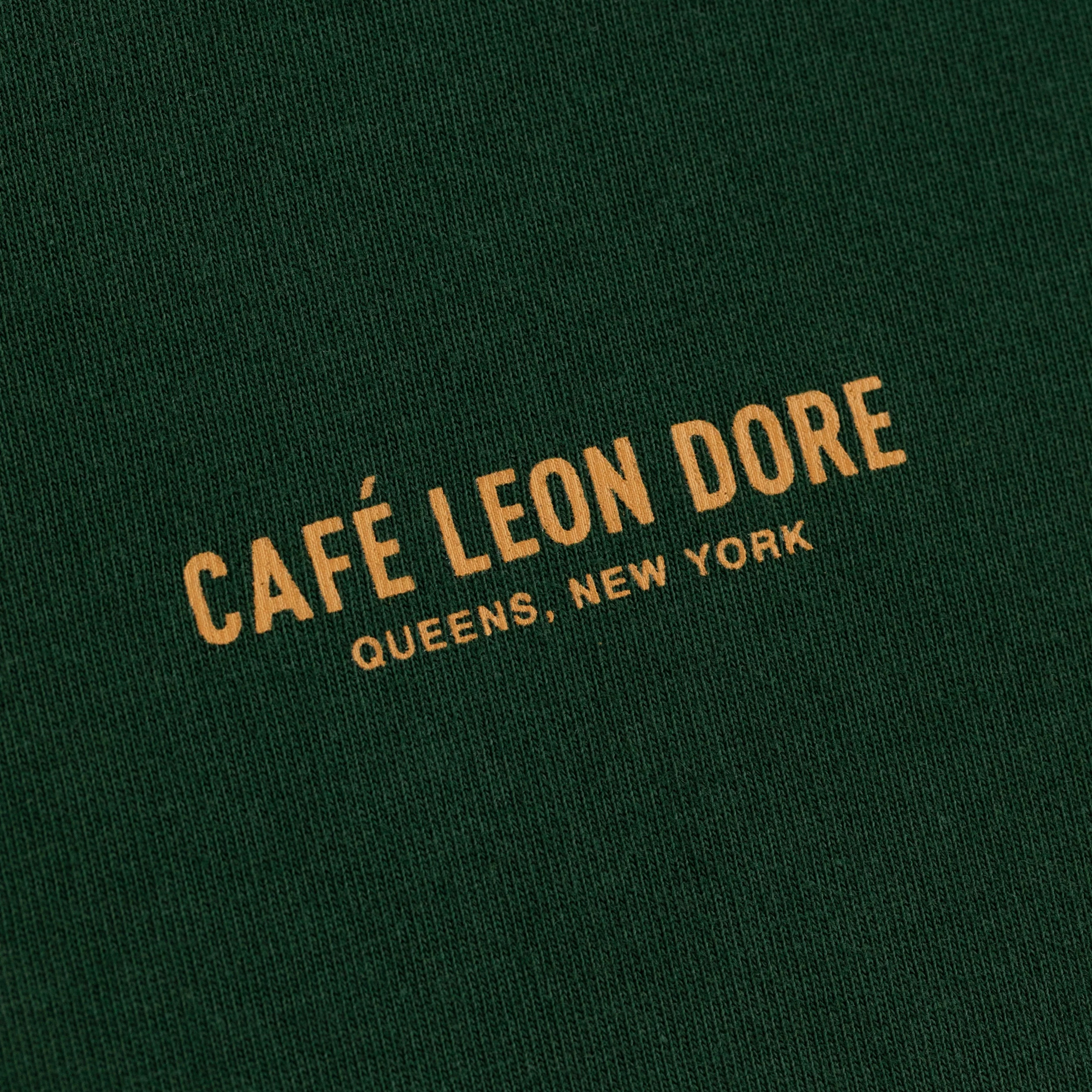 Aime Leon Dore Cafe Leon Dore Logo T-Shirt Green 착용 스타일
