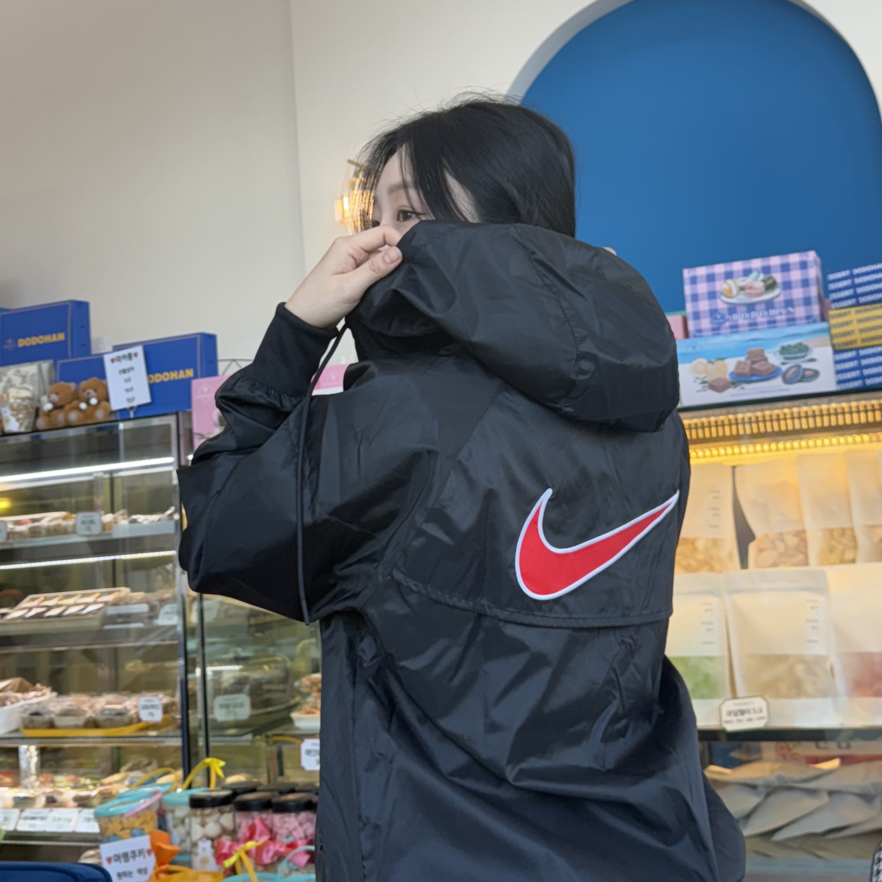 Nike Windrunner Woven Legend Jacket Black - Asia 착용 스타일 - 3