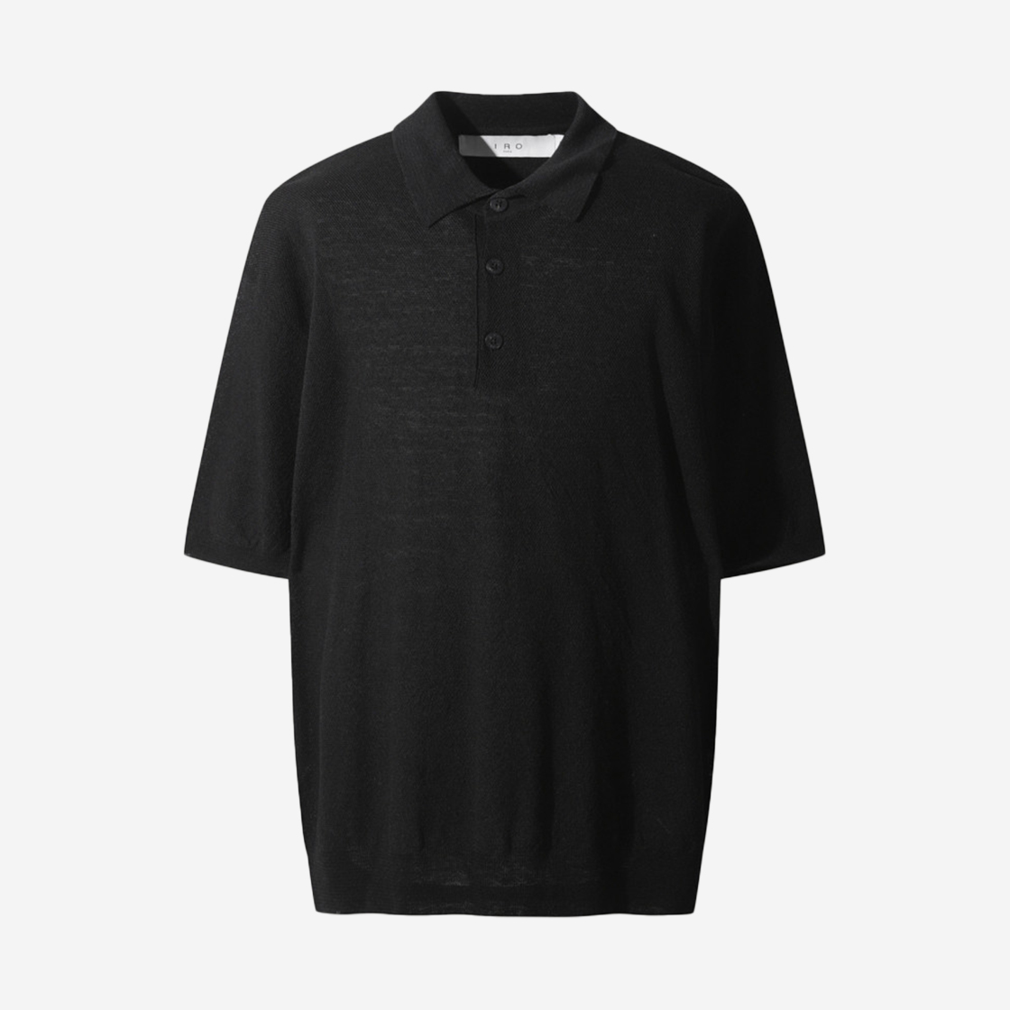 IQWBM24701BKX Iro Linen Turtleneck Short-Sleeved Sweater Black