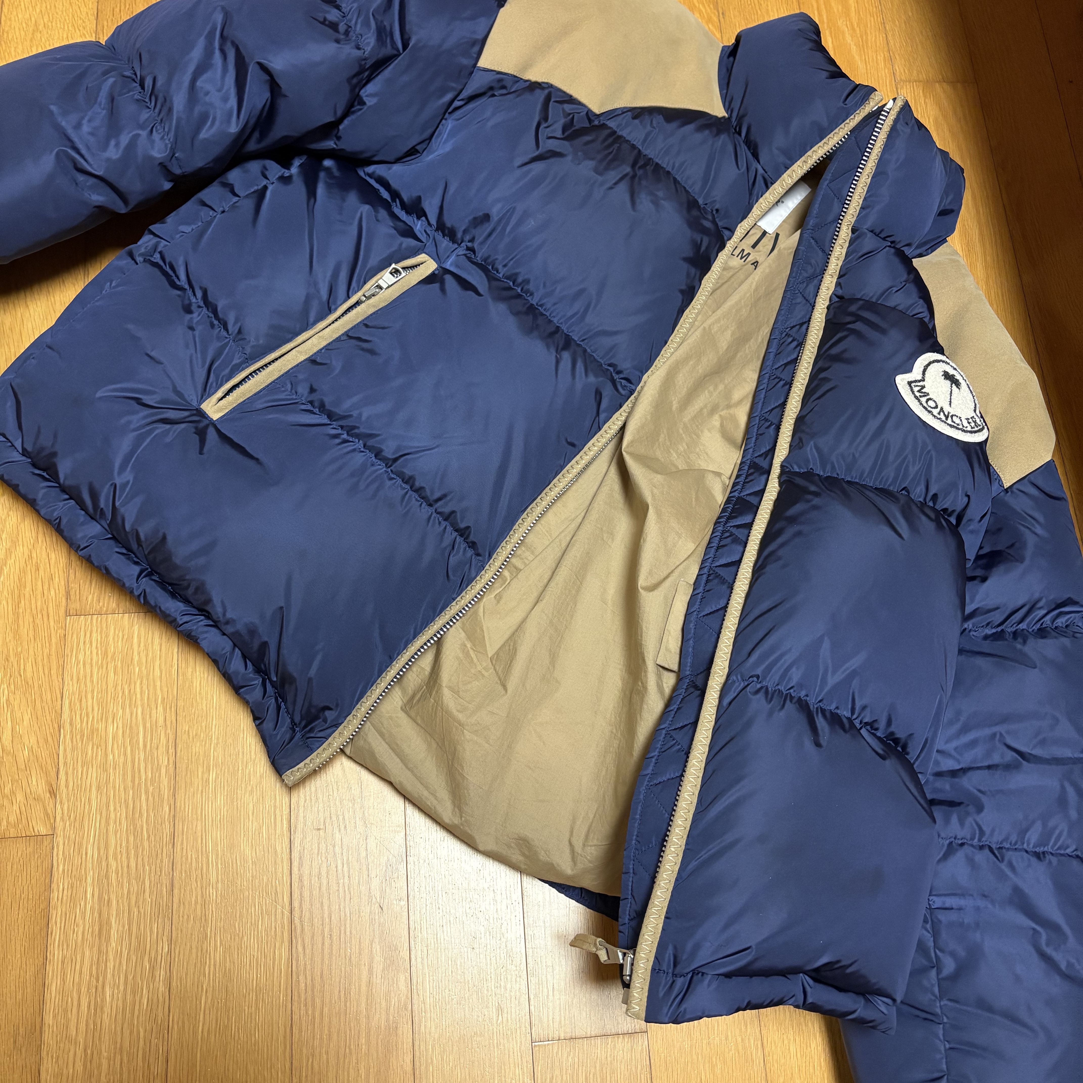 Moncler x Palm Angels Kelsey Short Down Jacket Night Blue - 21FW 착용 스타일