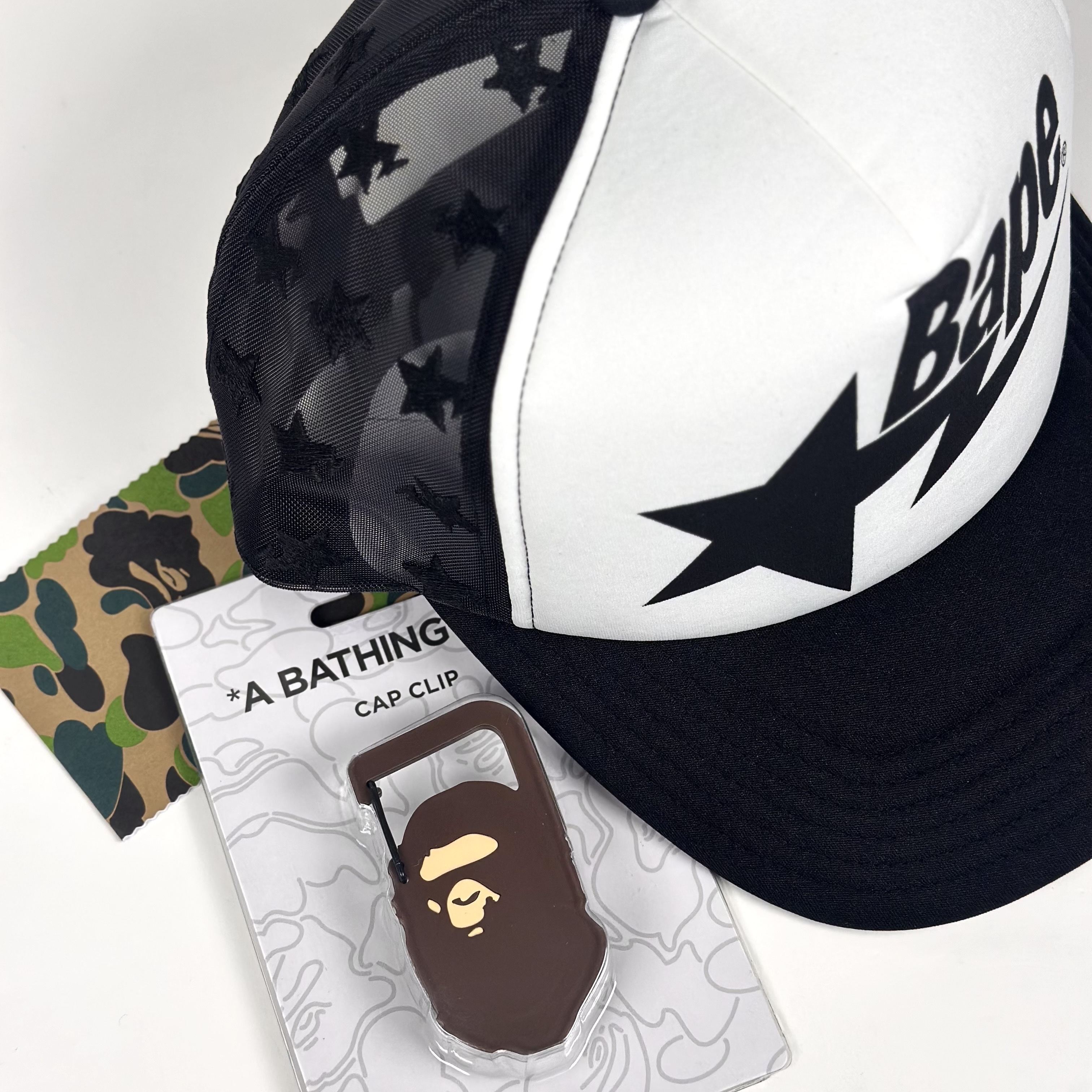 BAPE Sta Mesh Cap Black 착용 스타일
