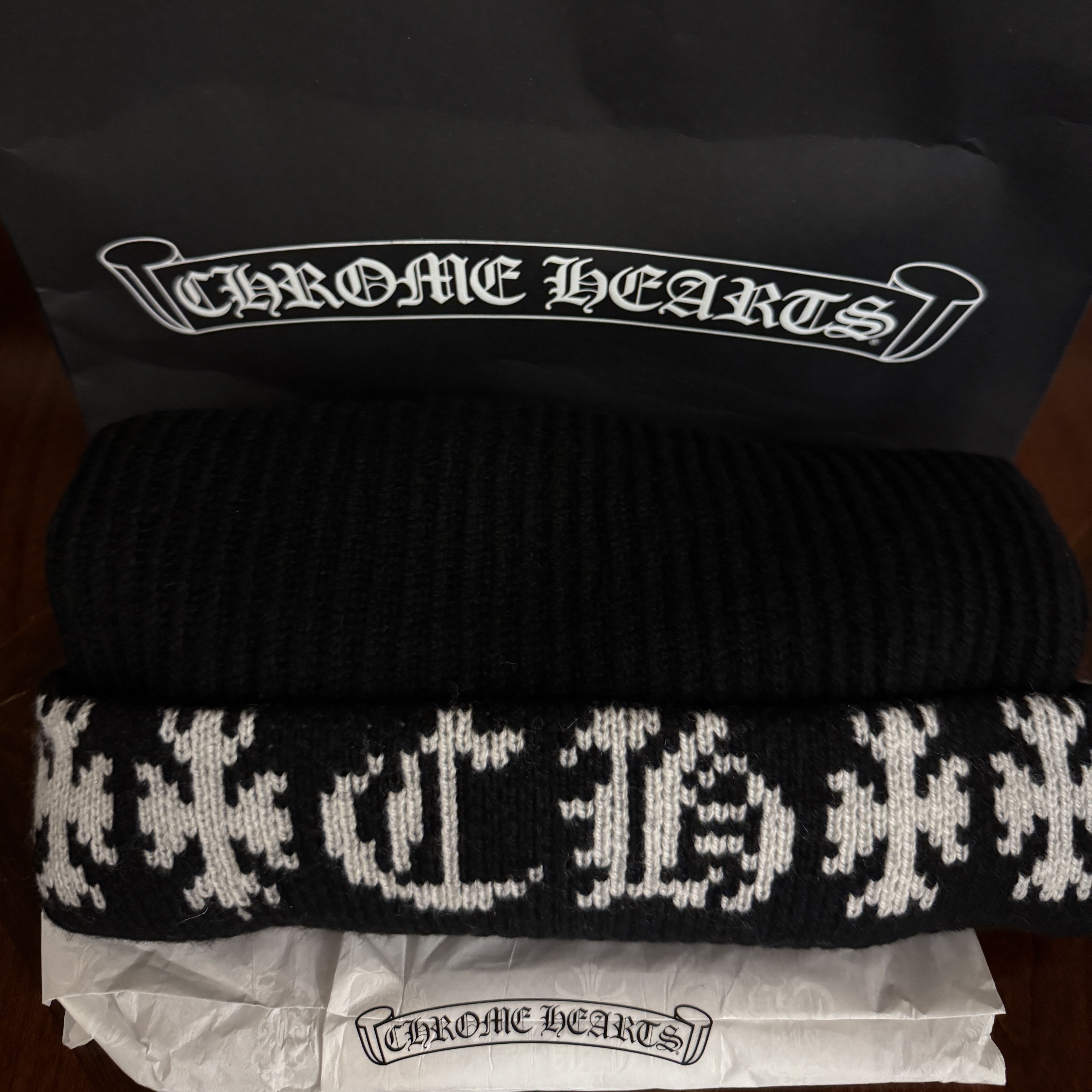 Chrome Hearts Big Daddy Cashmere Beanie Black 착용 스타일