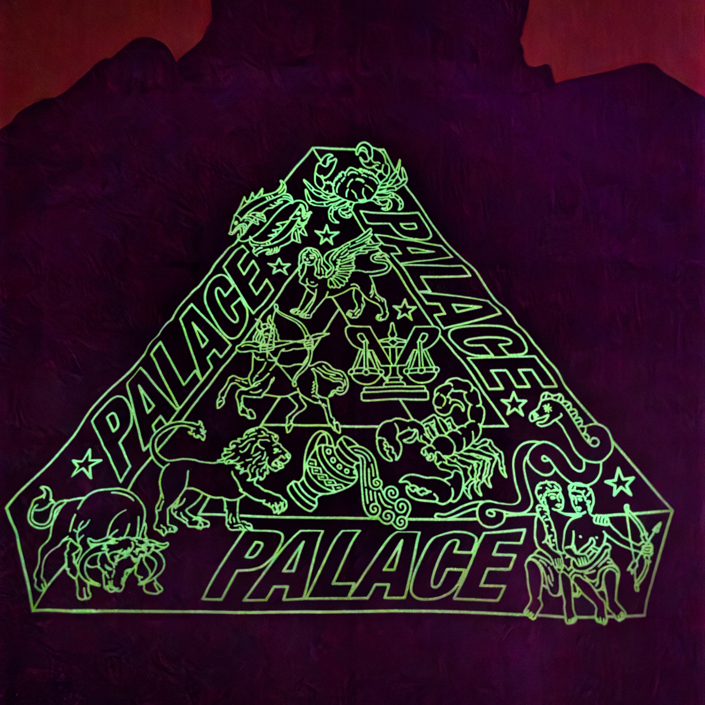 Palace Zodiac Tri-Ferg Hood Navy - 25SS 착용 스타일 - 1