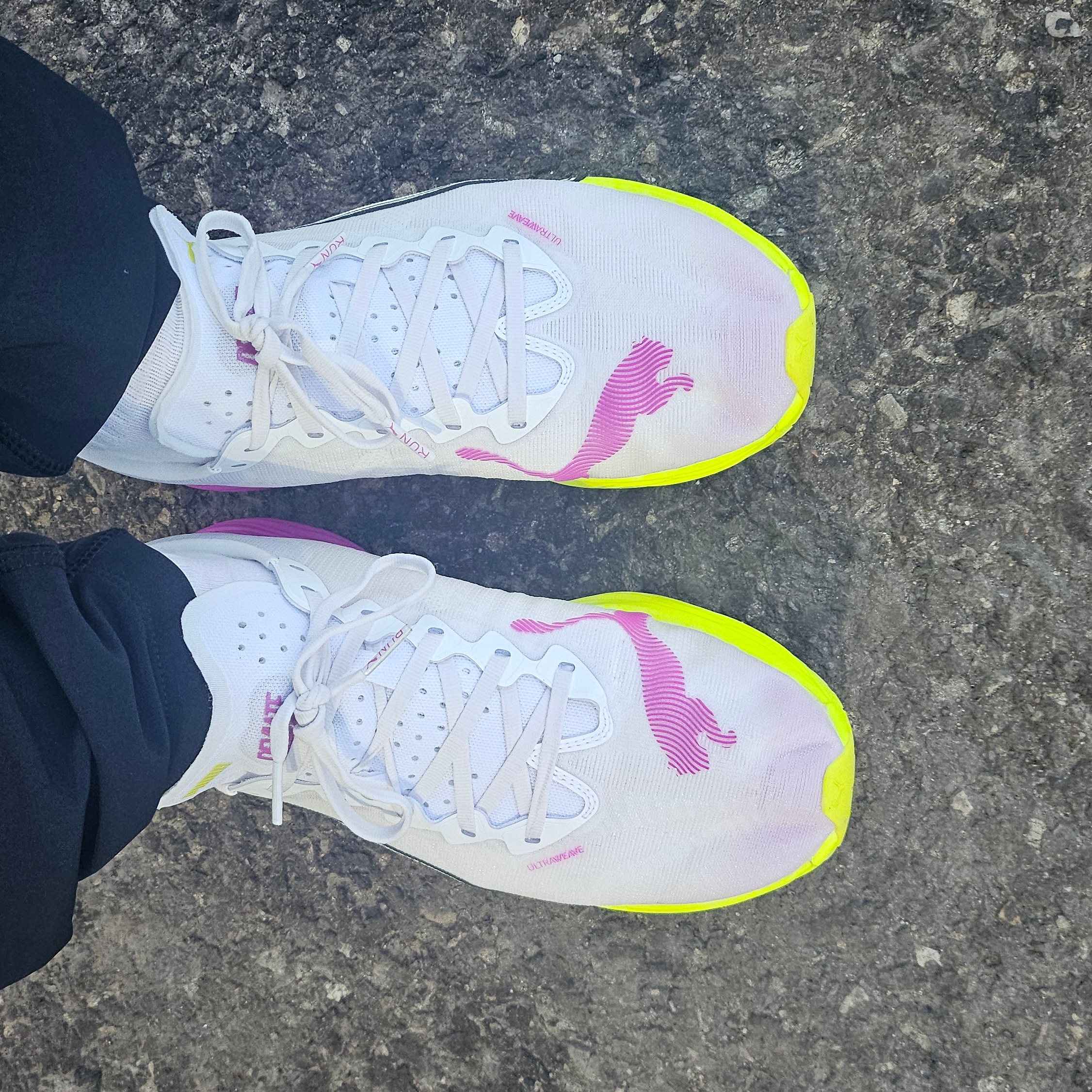 Puma Deviate Nitro Elite 3 White Pure Magenta 착용 스타일
