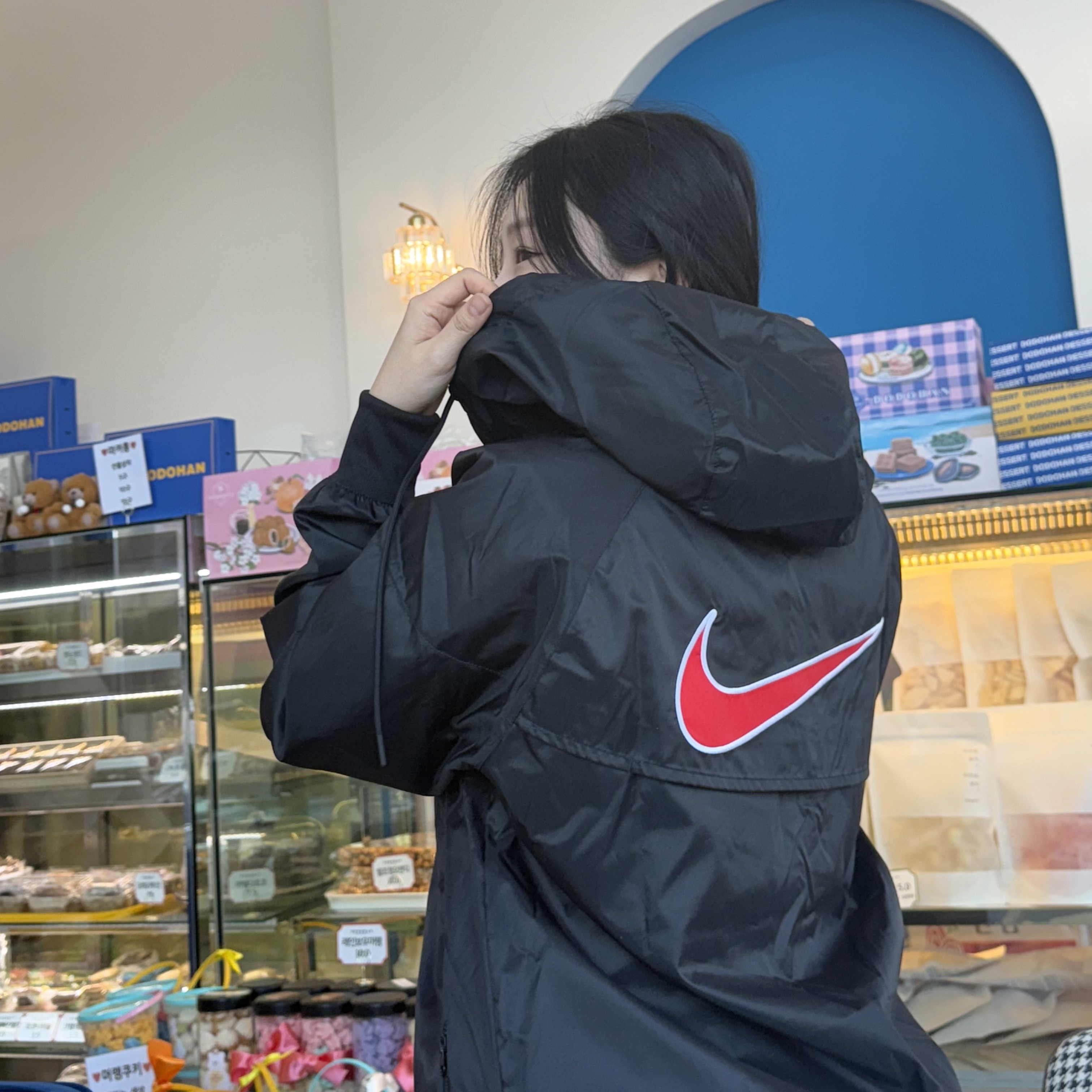 Nike Windrunner Woven Legend Jacket Black - Asia 착용 스타일 - 2