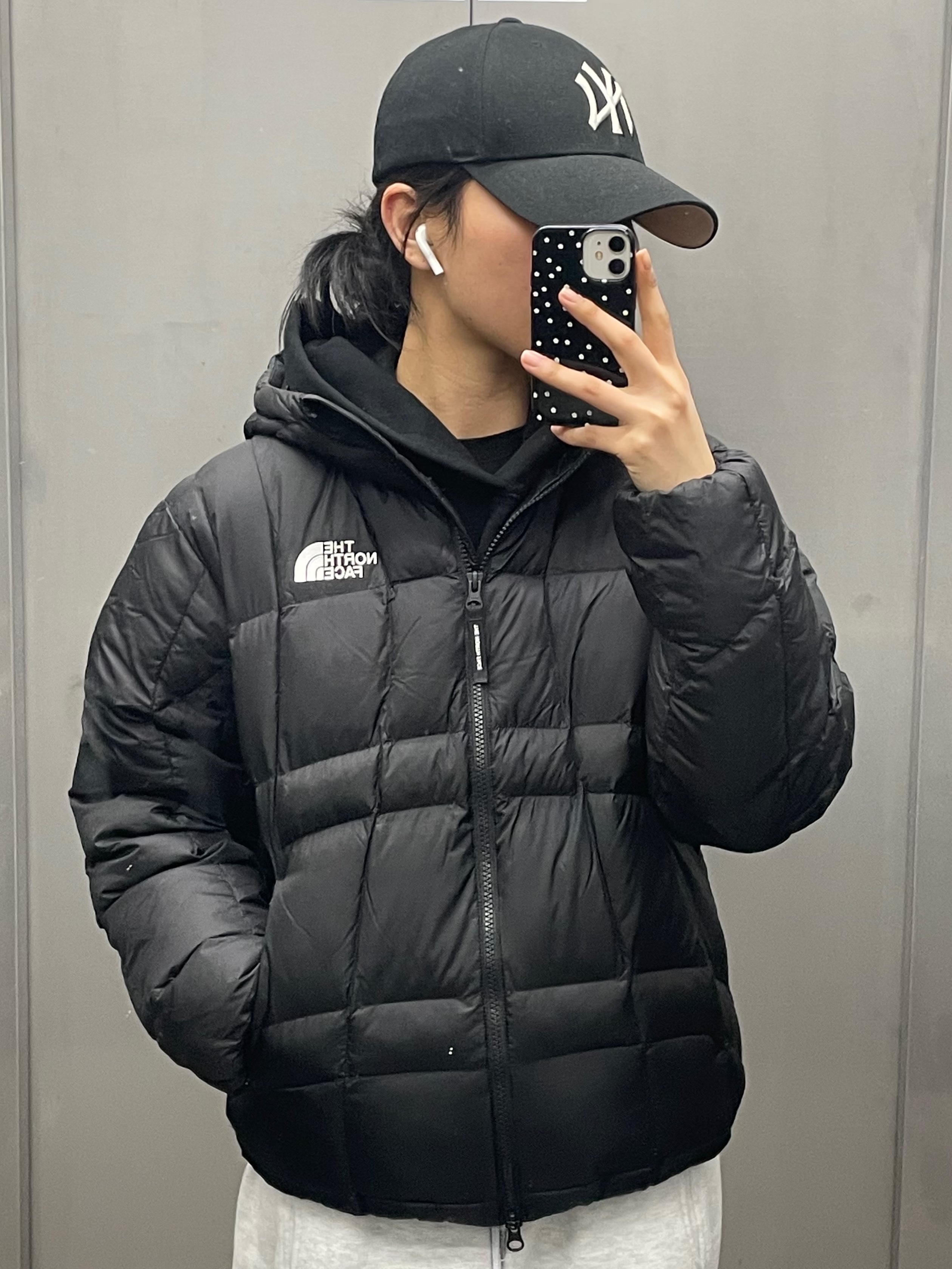 The North Face White Label Wave LT On Ball Jacket Black 착용 스타일