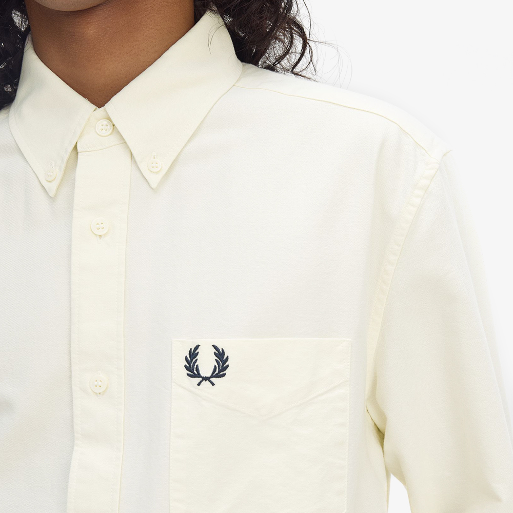 프레드페리 롱 슬리브 옥스포드 셔츠 에크루(Fred Perry Long Sleeve Oxford Shirt Ecru) - 5